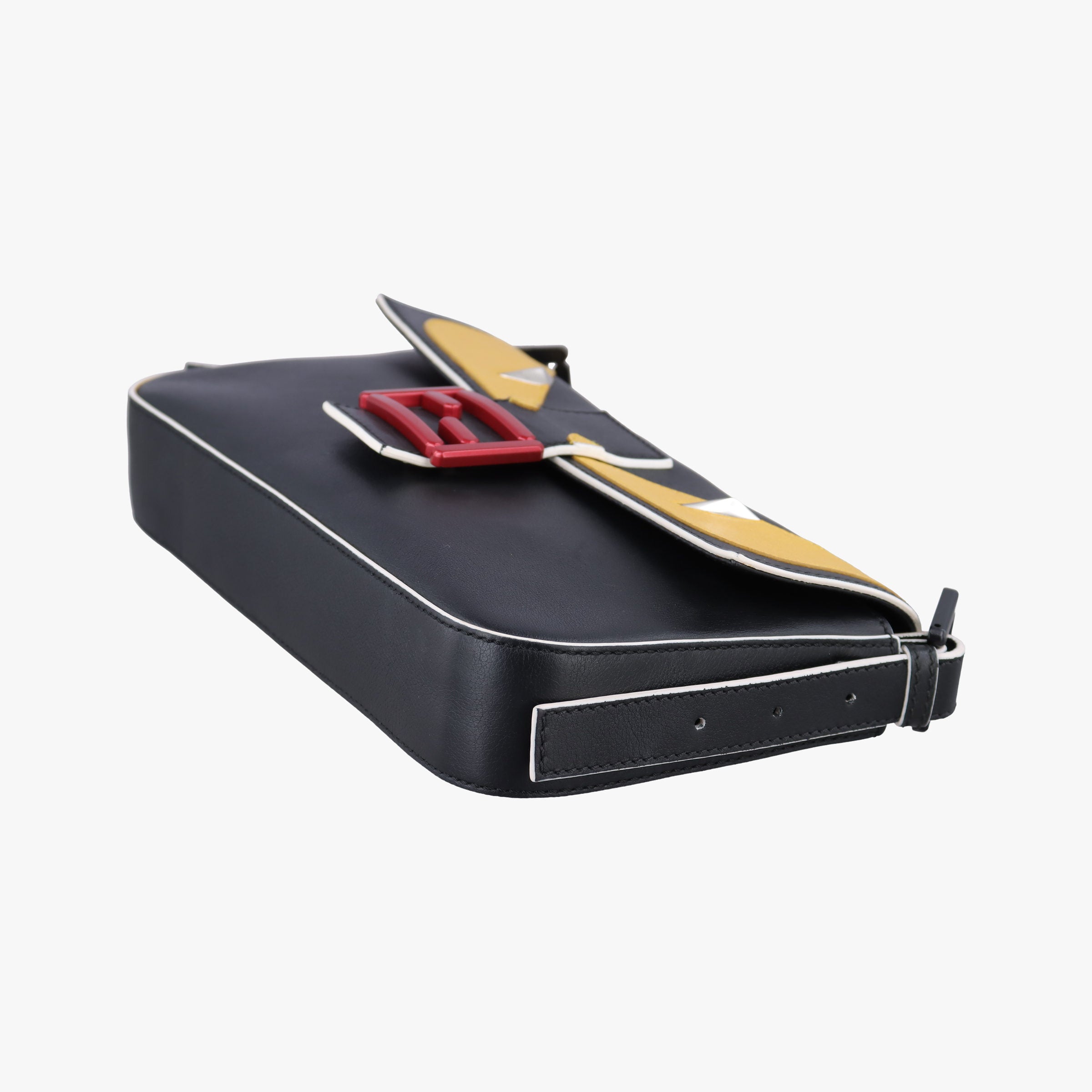Vintage Fendi Monster Baguette Black×yellow Leather 8BR600 shoulderbag | stylenewstar
