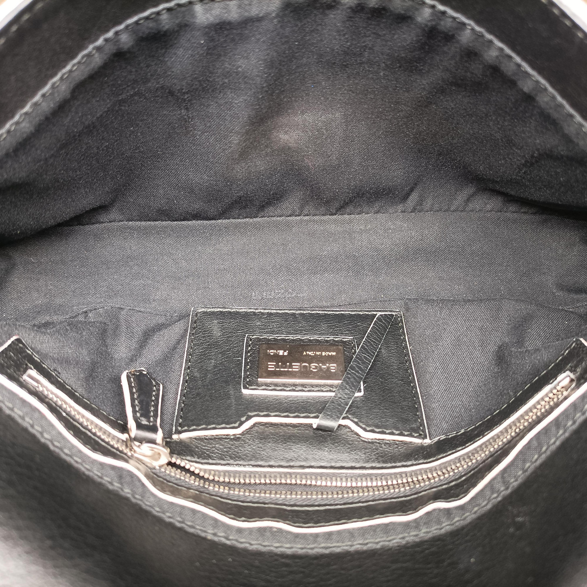 Vintage Fendi Monster Baguette Black×yellow Leather 8BR600 shoulderbag | stylenewstar