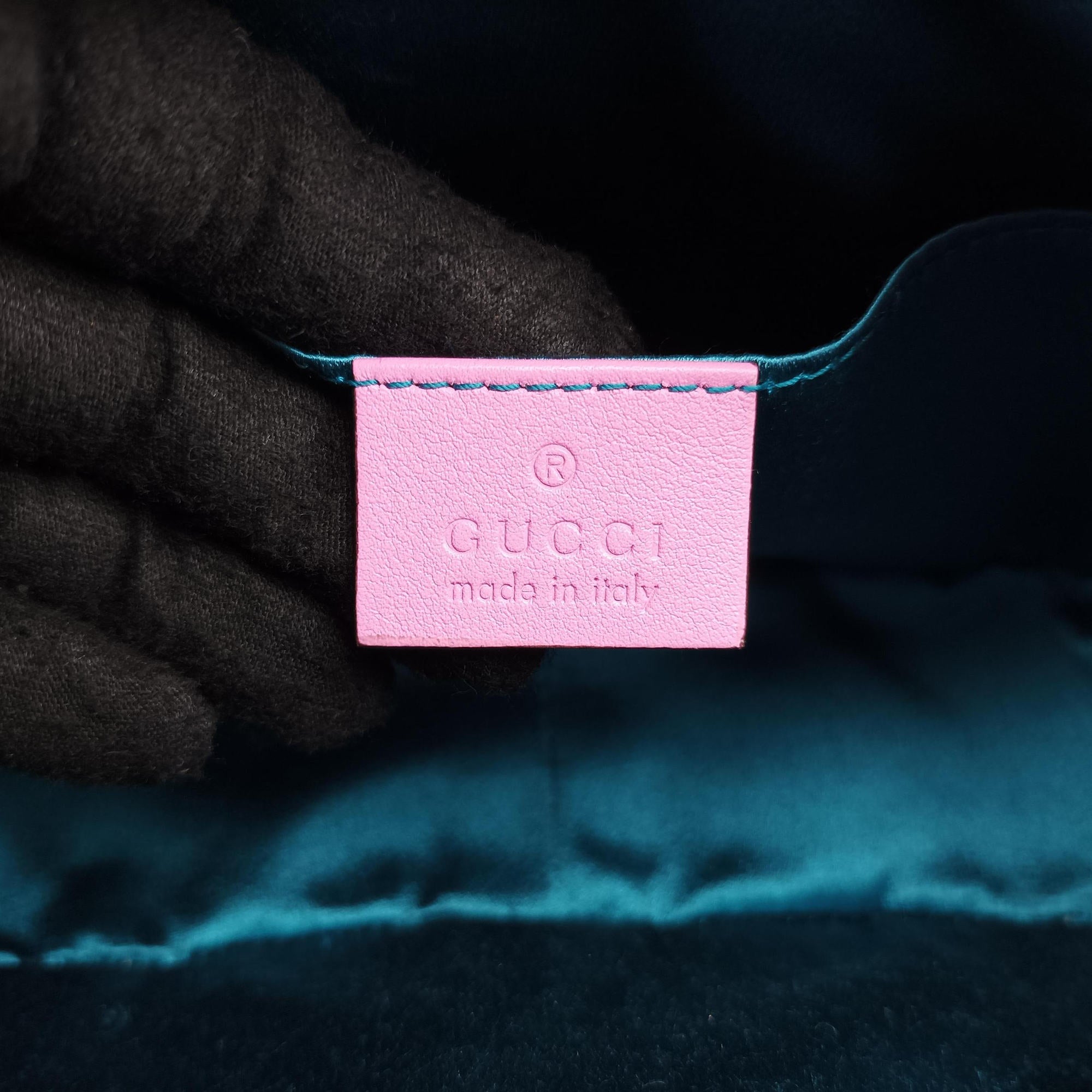 Vintage Gucci GG Marmont Pink velour 448065 shoulderbag | stylenewstar