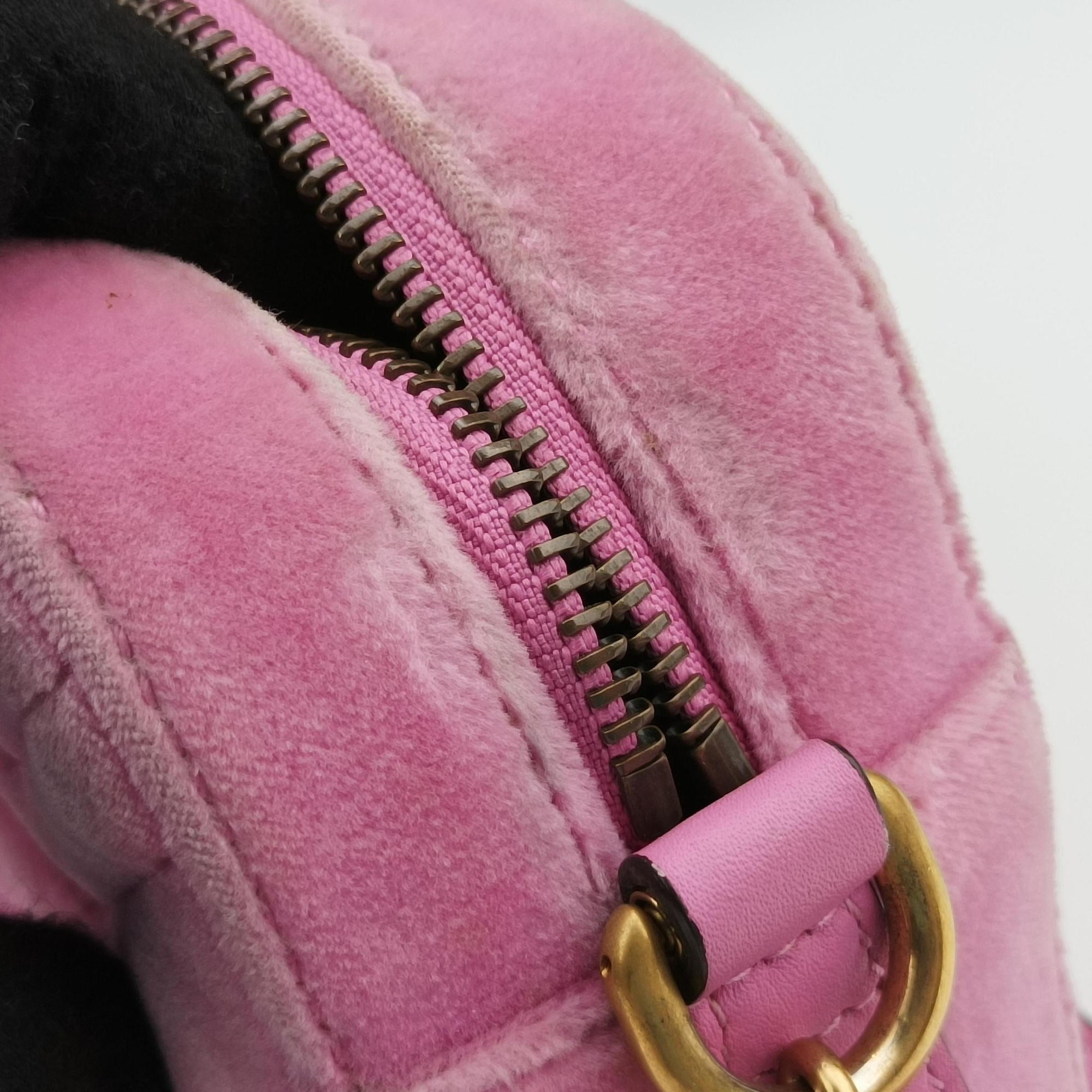 Vintage Gucci GG Marmont Pink velour 448065 shoulderbag | stylenewstar