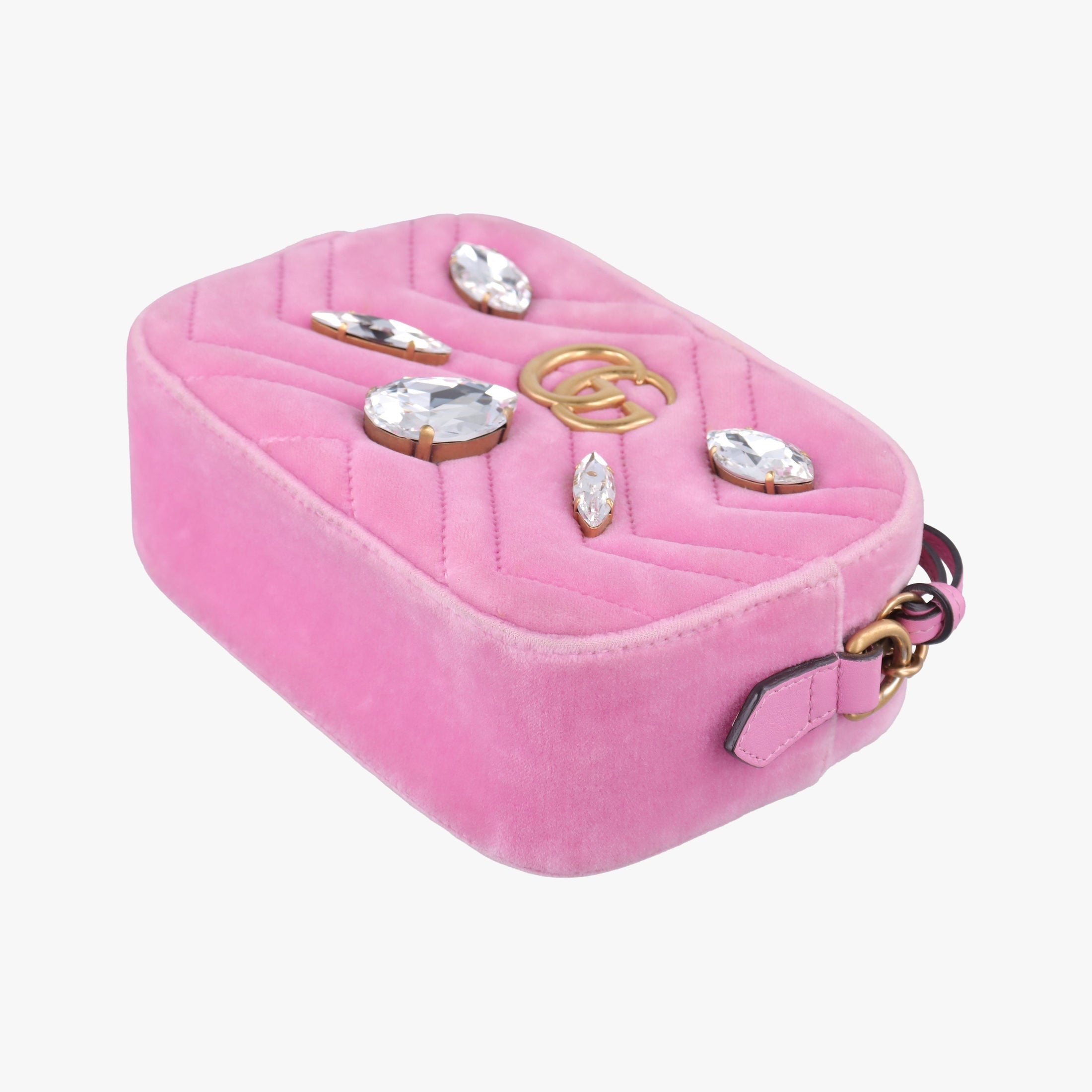 Vintage Gucci GG Marmont Pink velour 448065 shoulderbag | stylenewstar