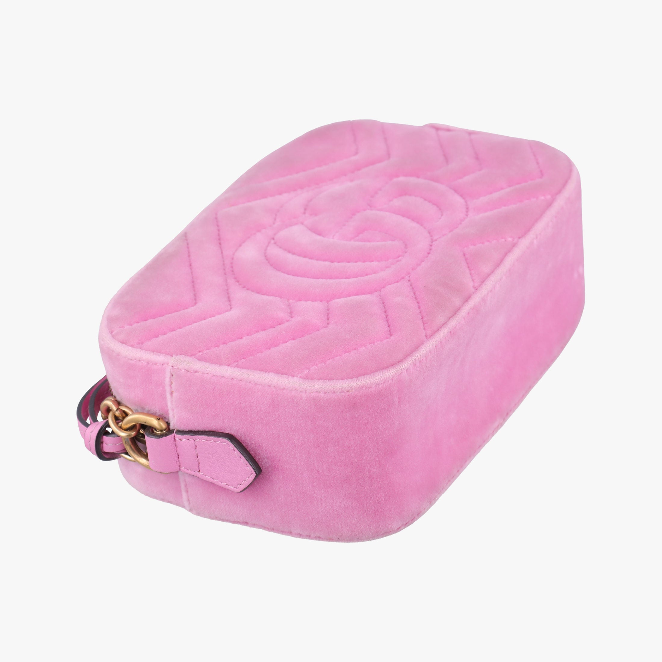 Vintage Gucci GG Marmont Pink velour 448065 shoulderbag | stylenewstar