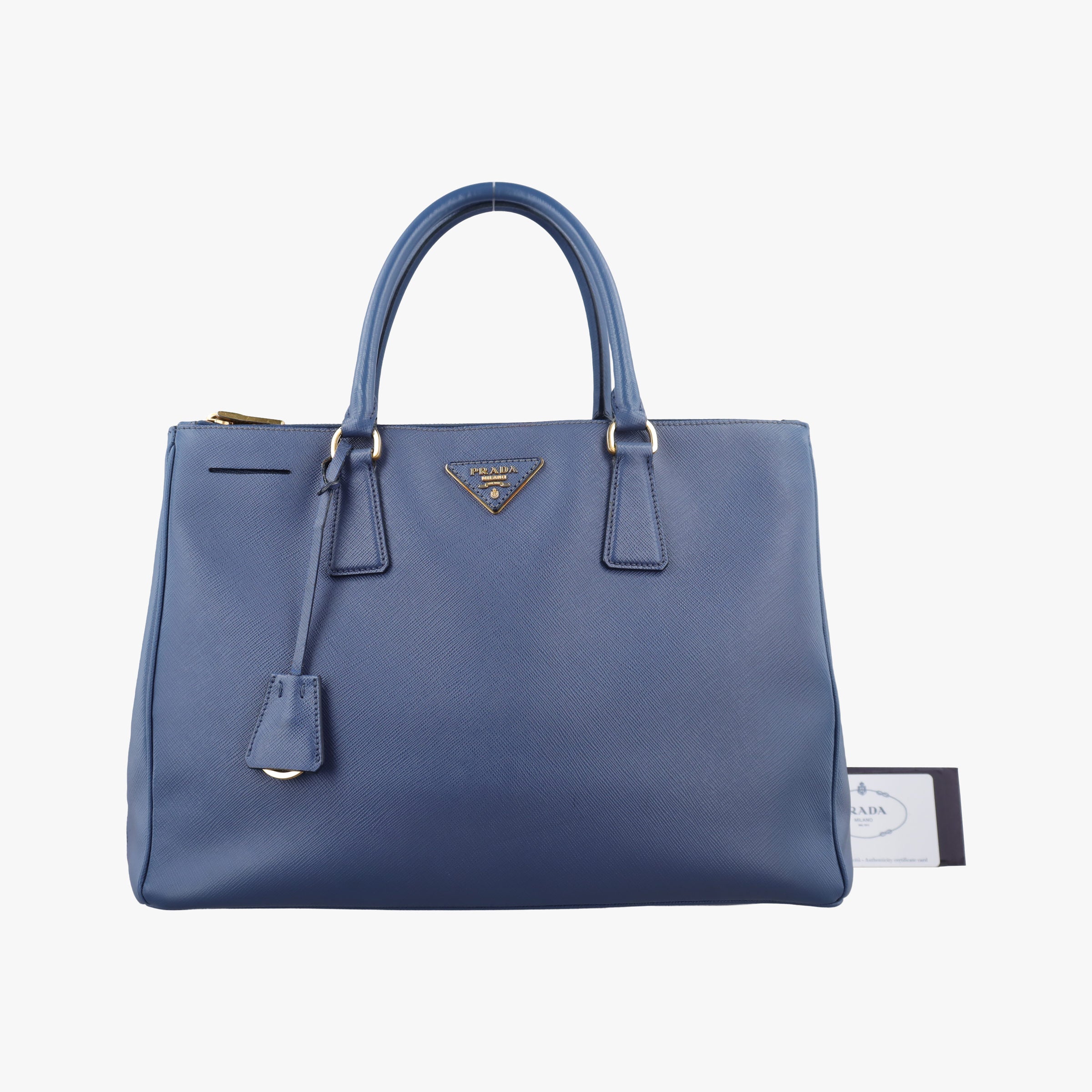 Secondhand Prada Galleria Blue SAFFIANO Leather BN2274 handbag | stylenewstar