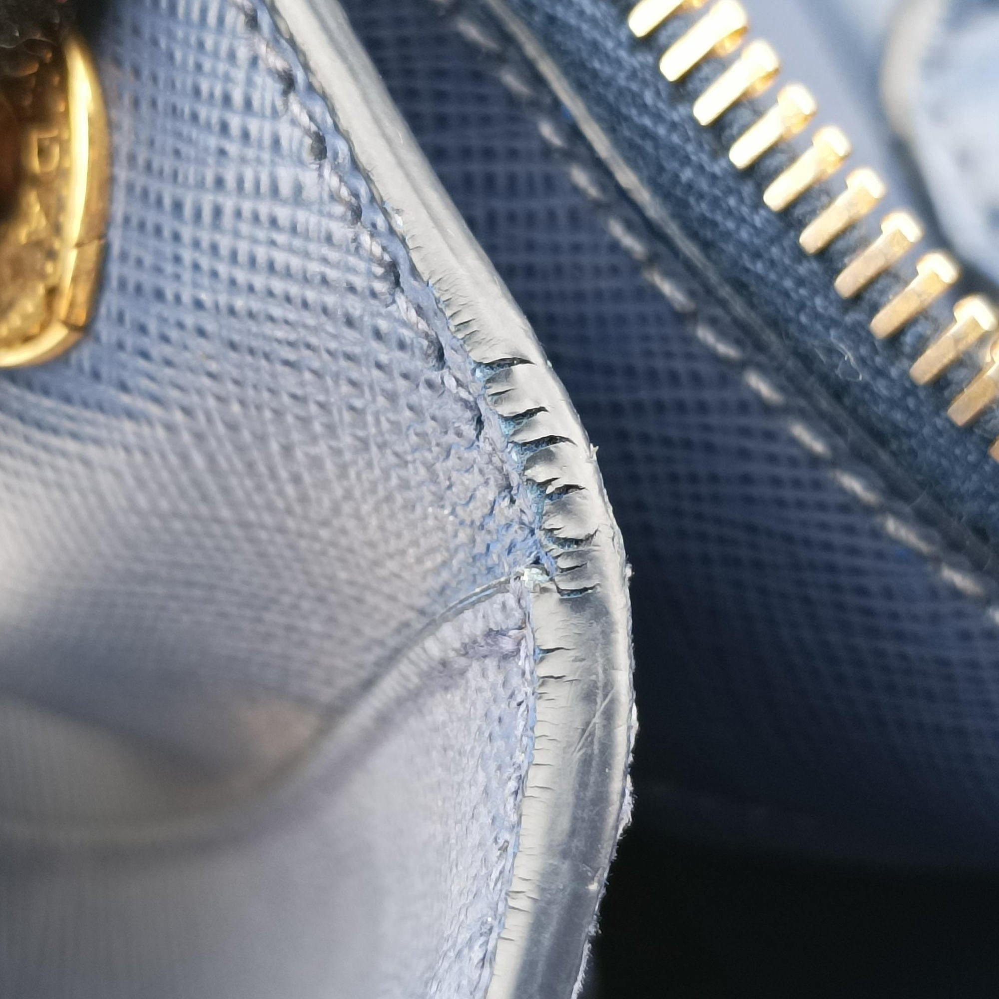 Secondhand Prada Galleria Blue SAFFIANO Leather BN2274 handbag | stylenewstar