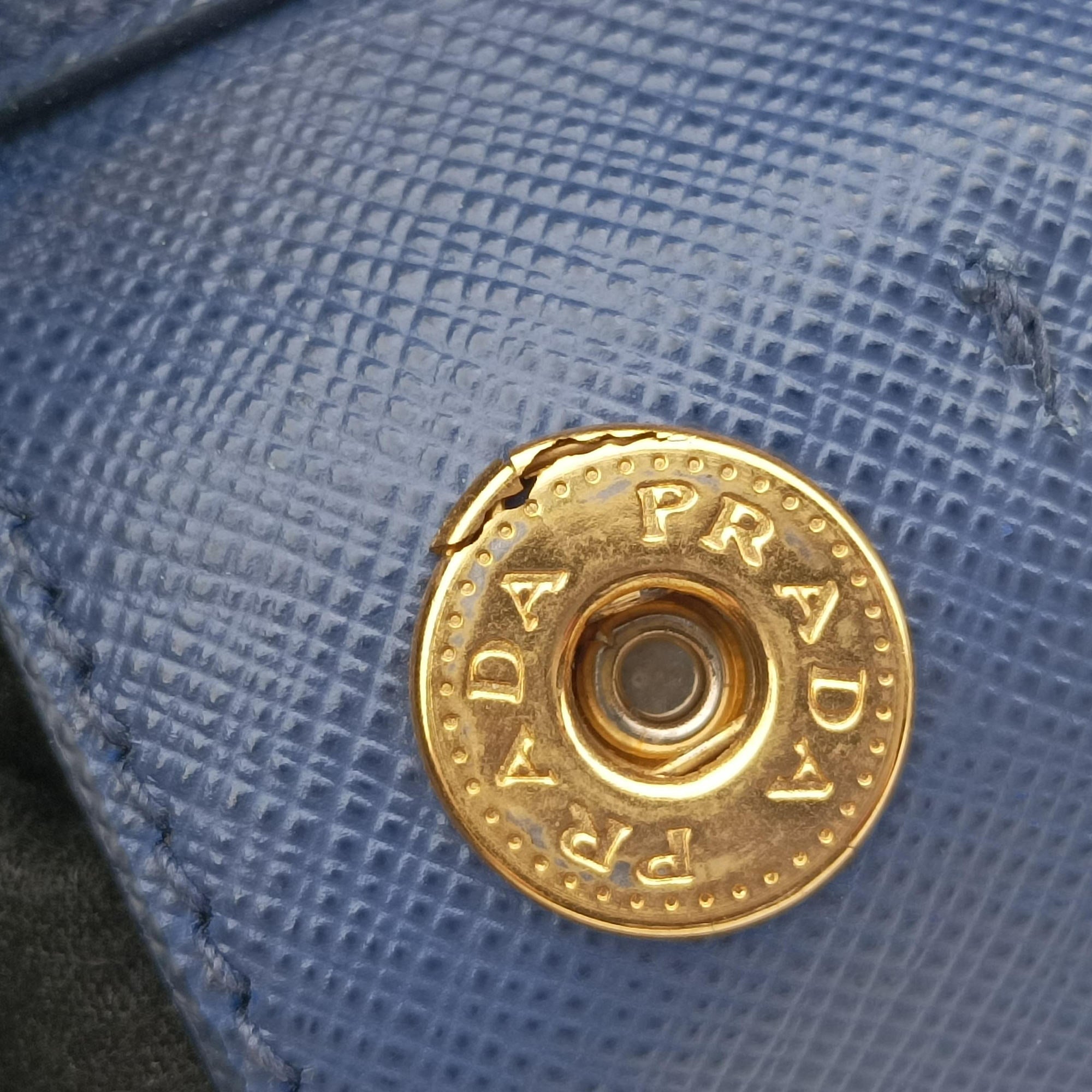 Secondhand Prada Galleria Blue SAFFIANO Leather BN2274 handbag | stylenewstar