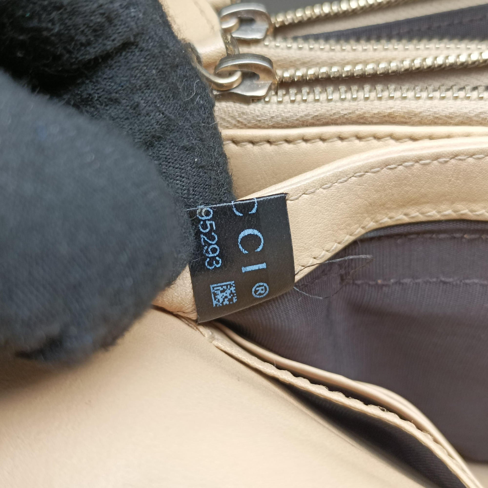Pre-owned Gucci Broadway Beige×Multicolour ponyhair×leather 283061 shoulderbag | stylenewstar