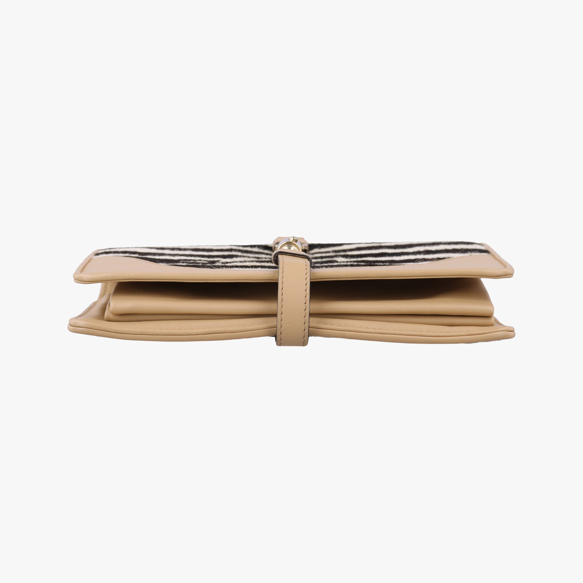 Pre-owned Gucci Broadway Beige×Multicolour ponyhair×leather 283061 shoulderbag | stylenewstar