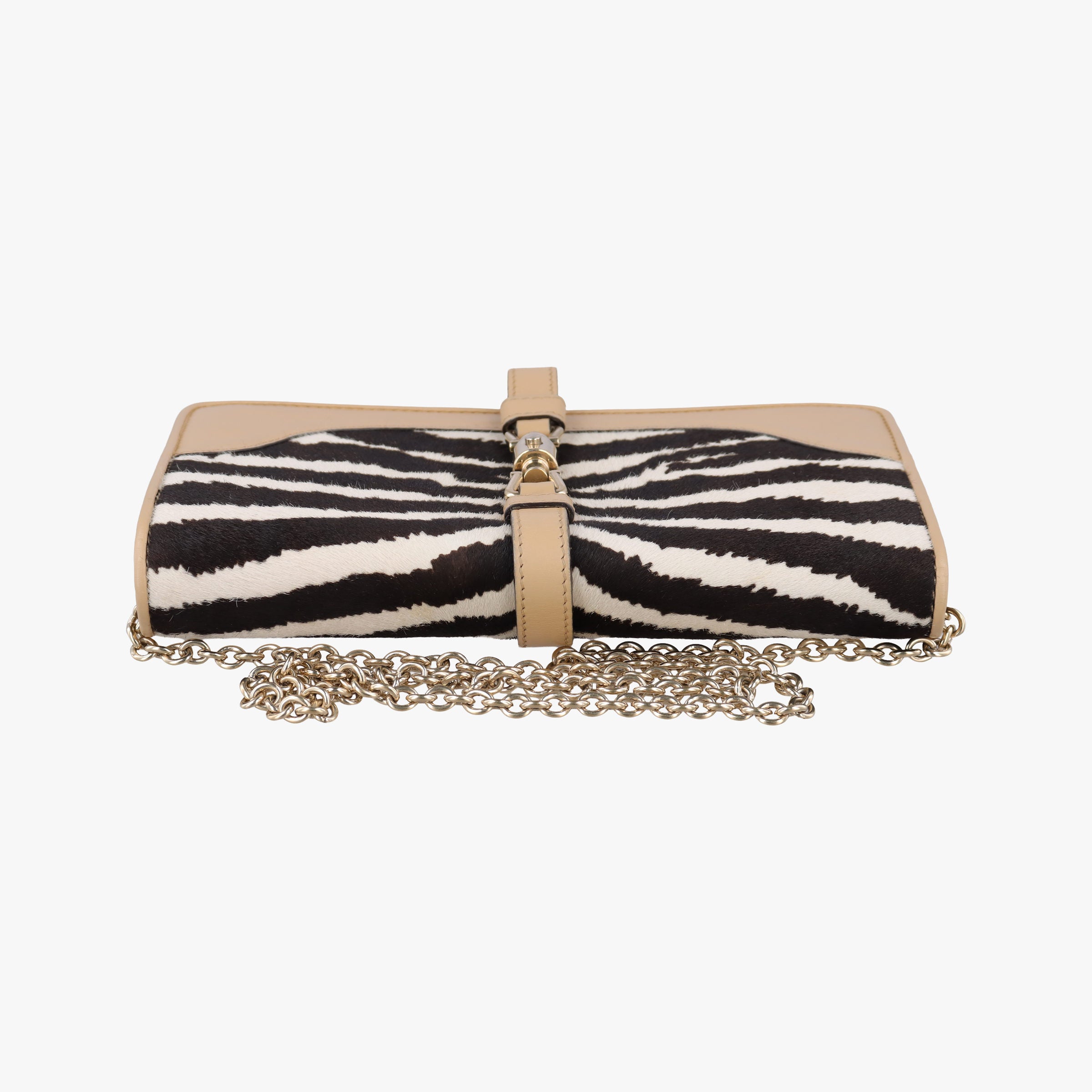 Pre-owned Gucci Broadway Beige×Multicolour ponyhair×leather 283061 shoulderbag | stylenewstar