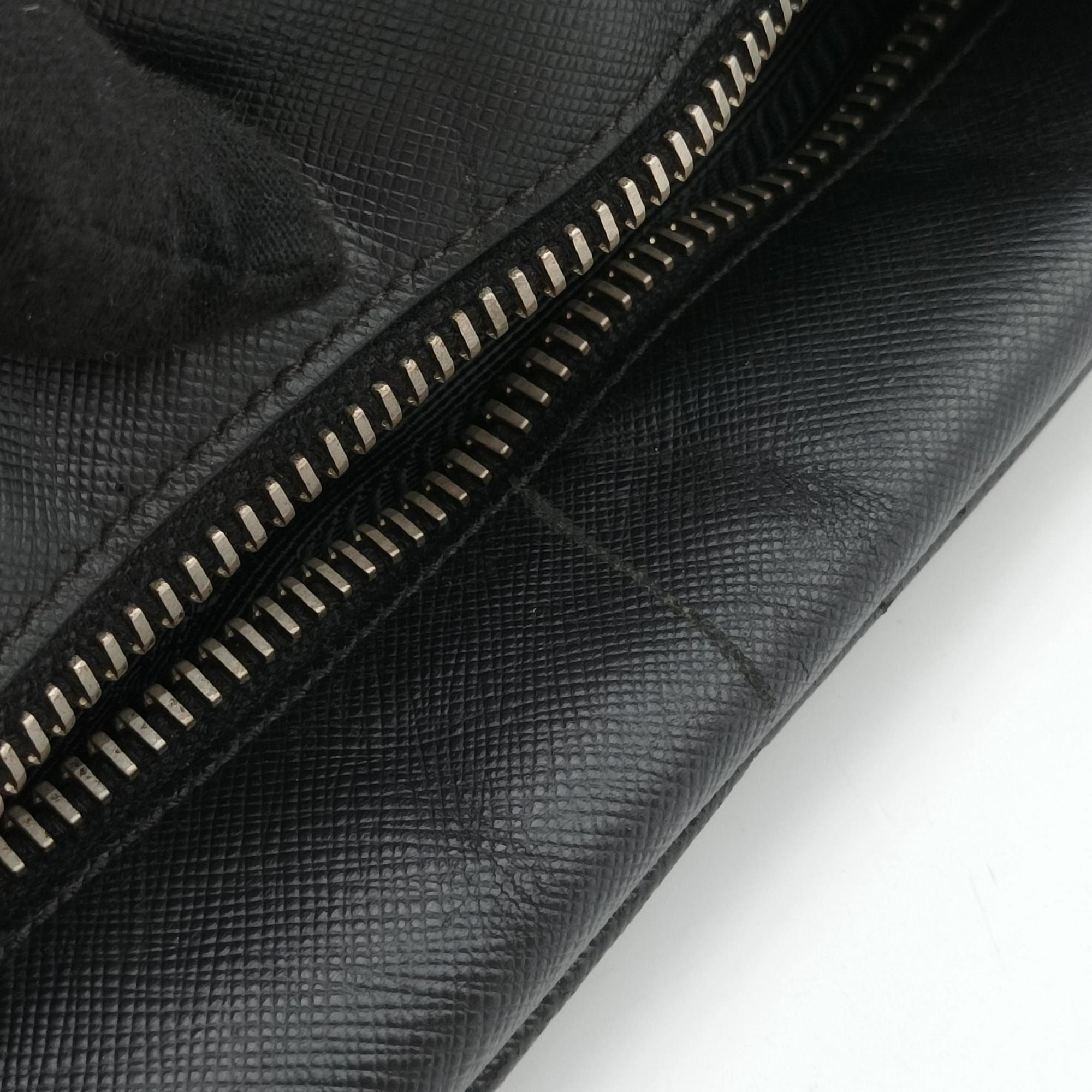 Pre-owned Prada business bag briefcase Black SAFFIANO Leather 2VE363 handbag | stylenewstar