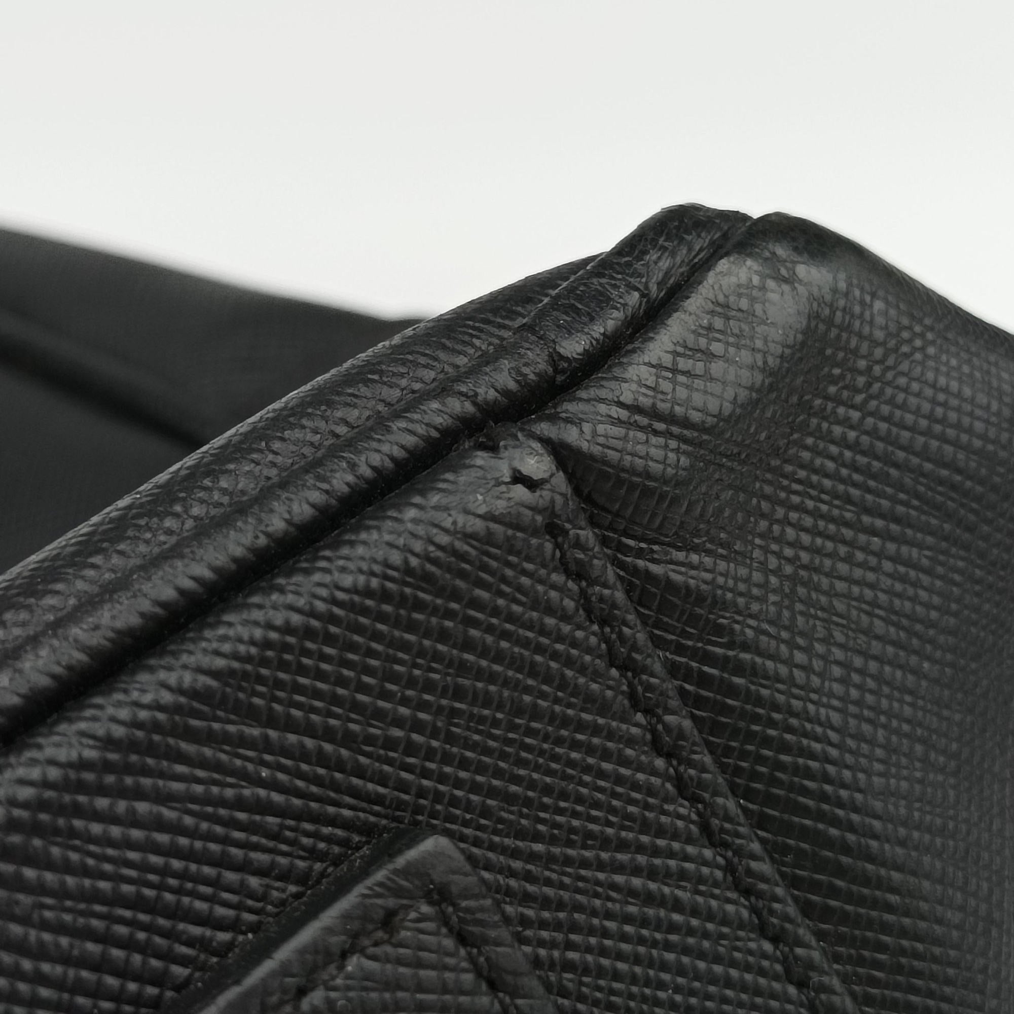 Pre-owned Prada business bag briefcase Black SAFFIANO Leather 2VE363 handbag | stylenewstar
