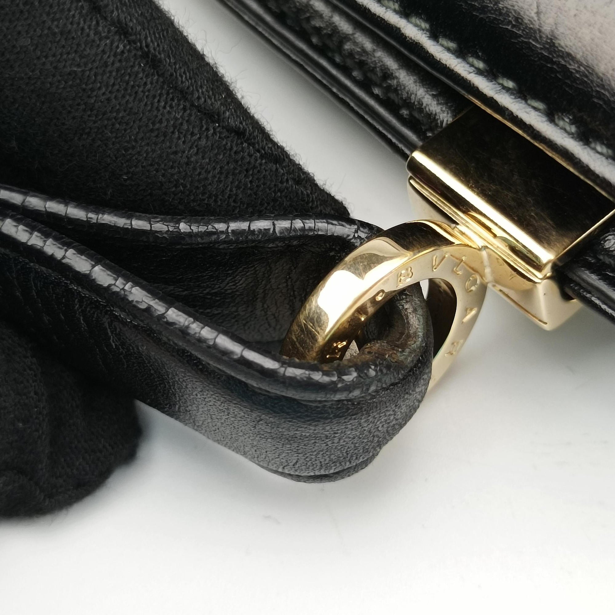 Secondhand Bvlgari Isabella Rossellini Black Leather  shoulderbag | stylenewstar