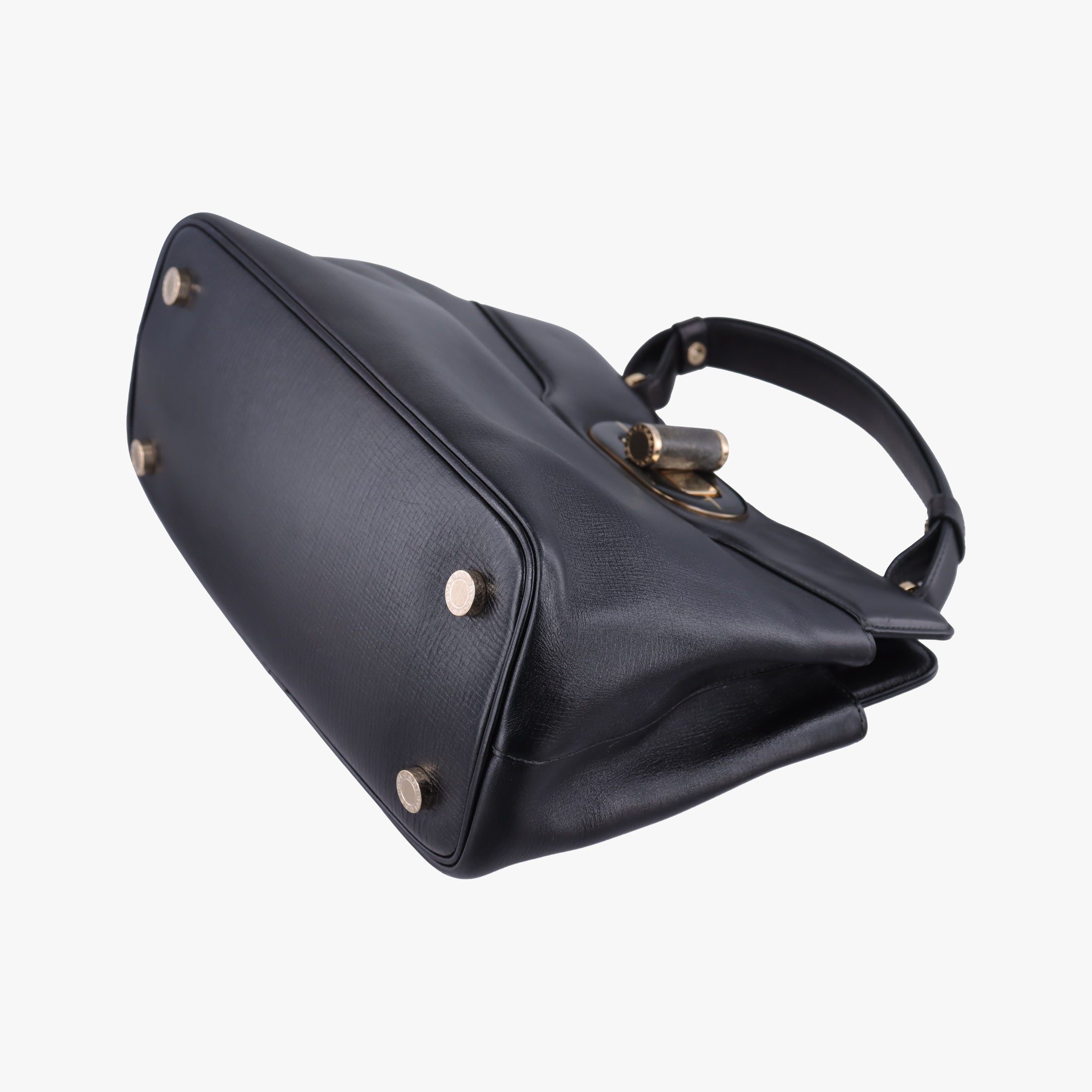 Secondhand Bvlgari Isabella Rossellini Black Leather  shoulderbag | stylenewstar