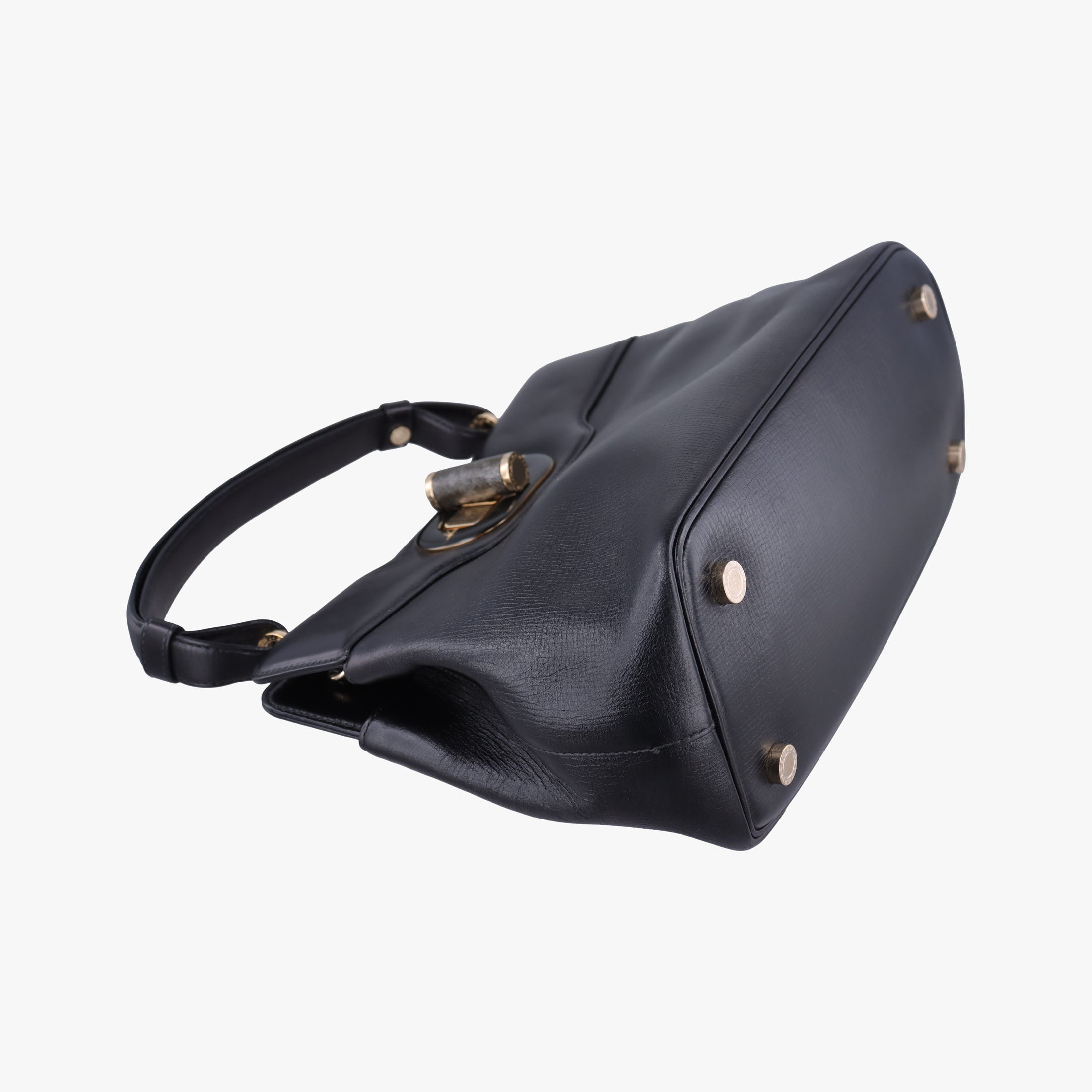 Secondhand Bvlgari Isabella Rossellini Black Leather  shoulderbag | stylenewstar