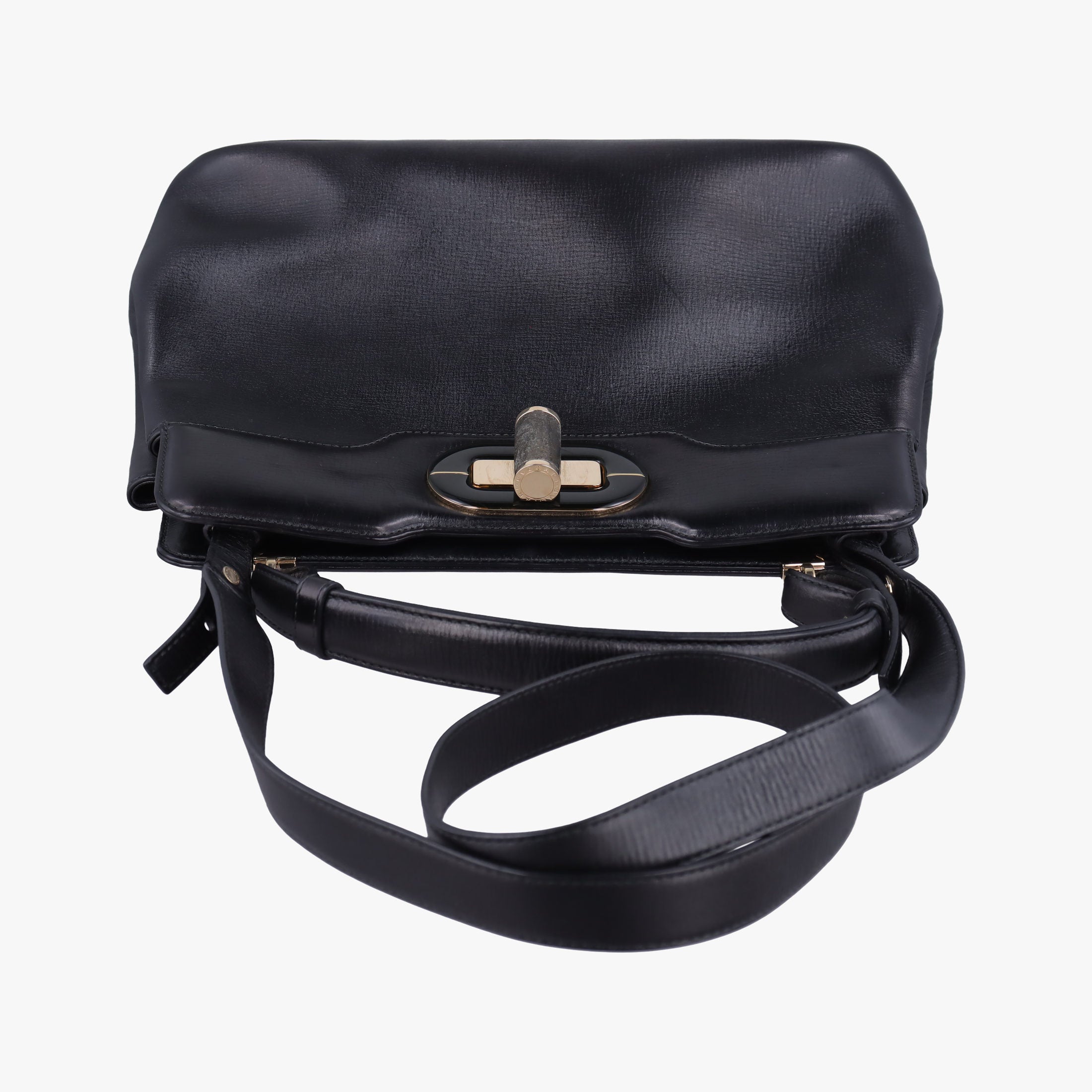 Secondhand Bvlgari Isabella Rossellini Black Leather  shoulderbag | stylenewstar