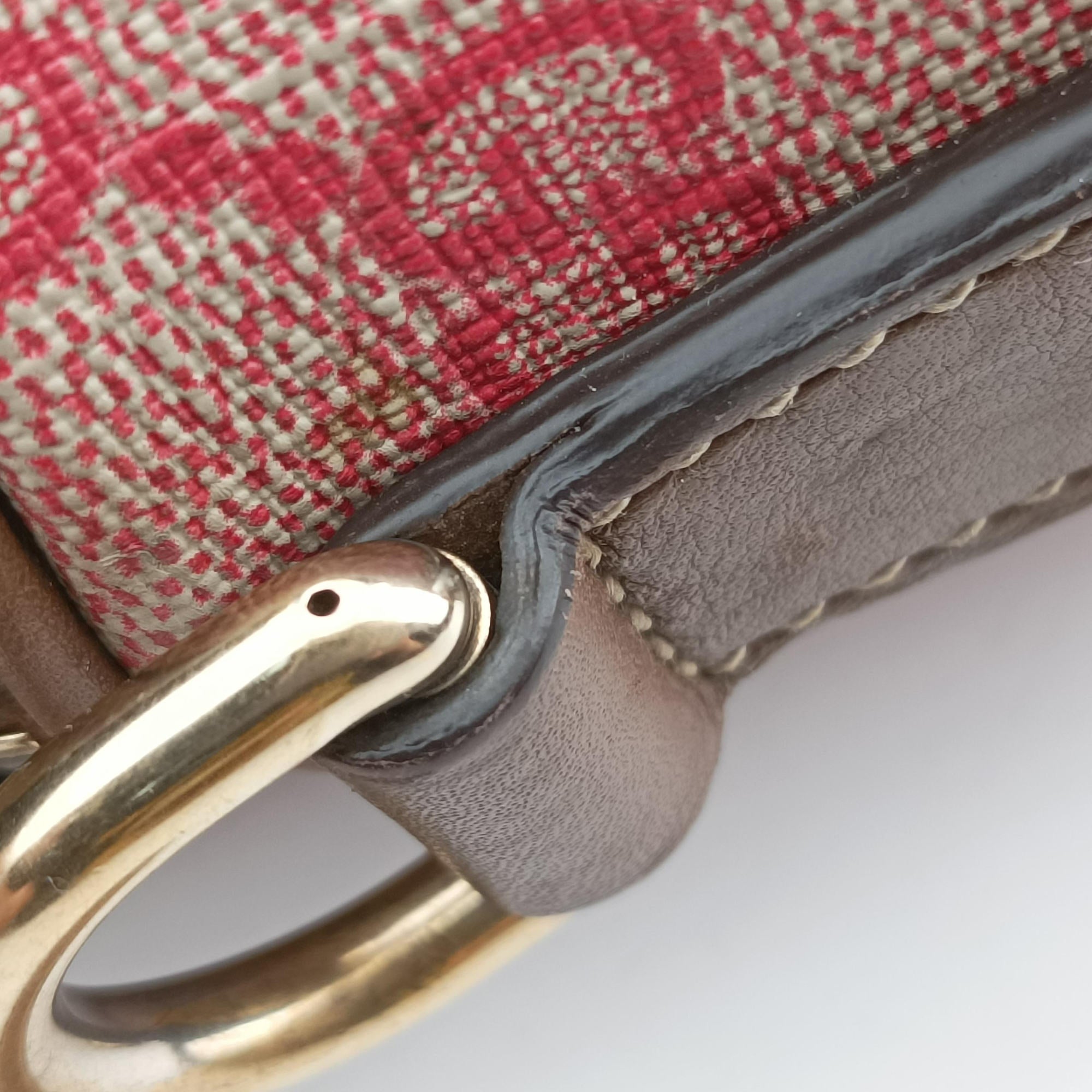Pre-owned Gucci Microguccissima Joy Red×Brown Coated canvas×Leather 322231 shoulderbag | stylenewstar