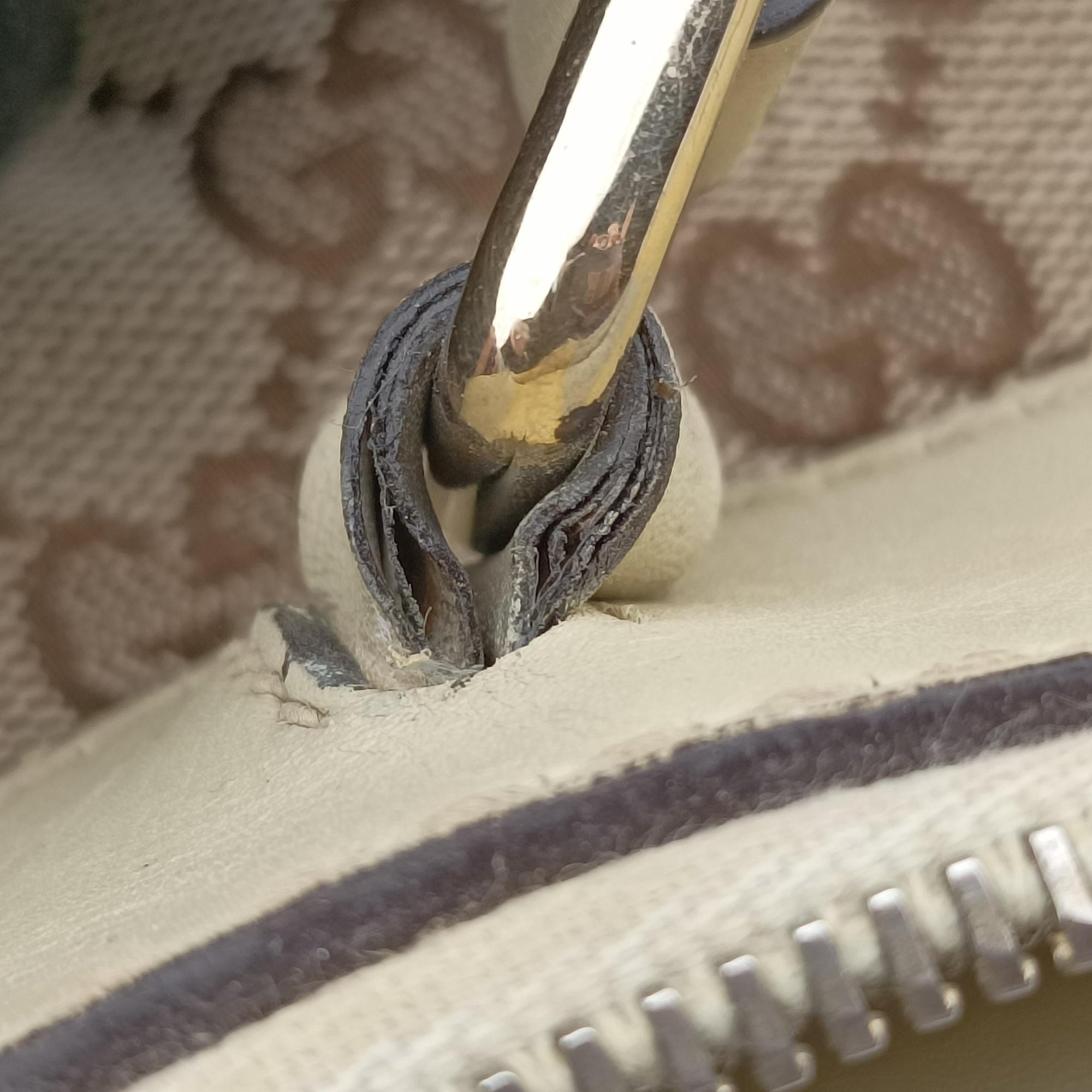 Pre-owned Gucci Mayfair Bow Tote beige x White Canvas × Leather 257349 shoulderbag | stylenewstar