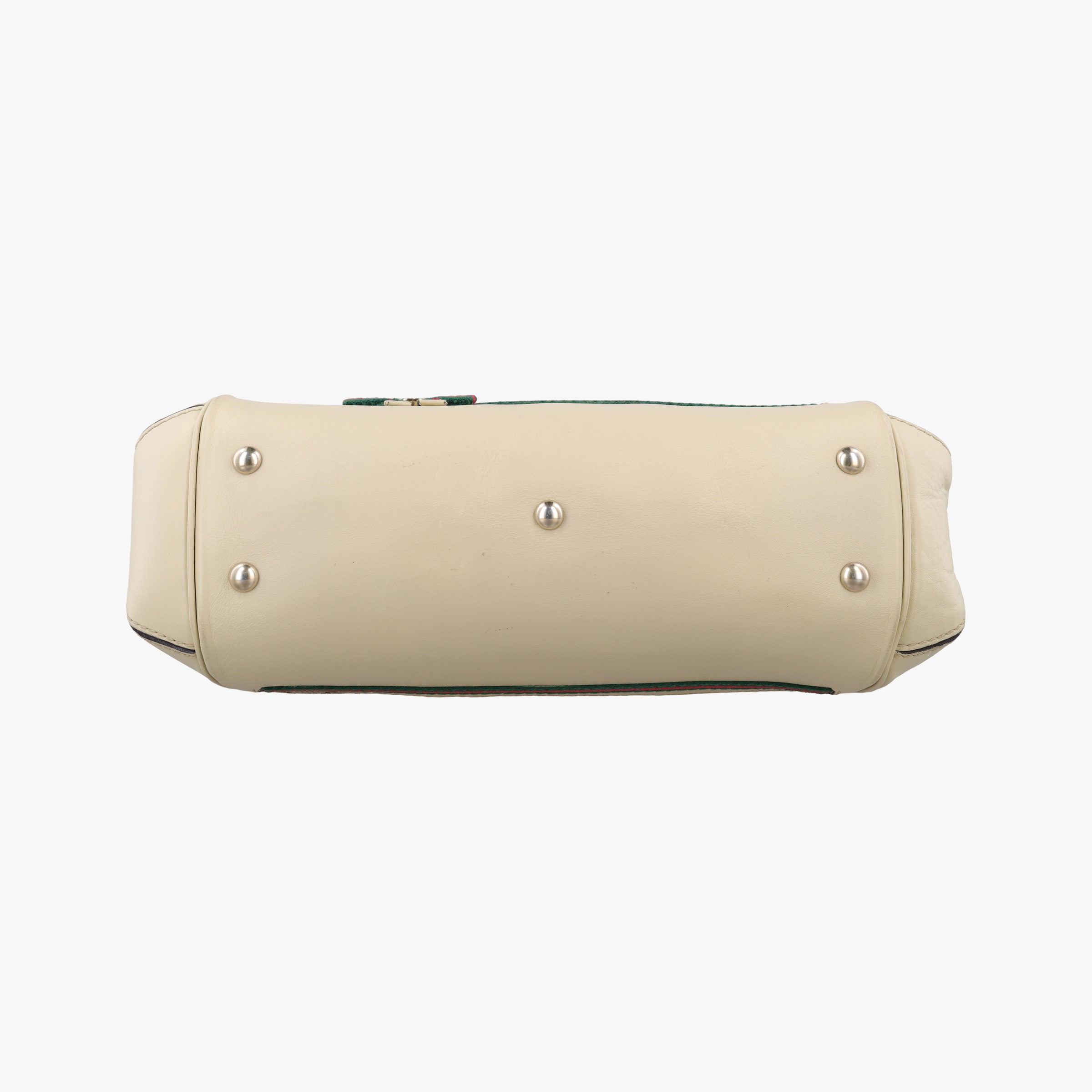 Pre-owned Gucci Mayfair Bow Tote beige x White Canvas × Leather 257349 shoulderbag | stylenewstar