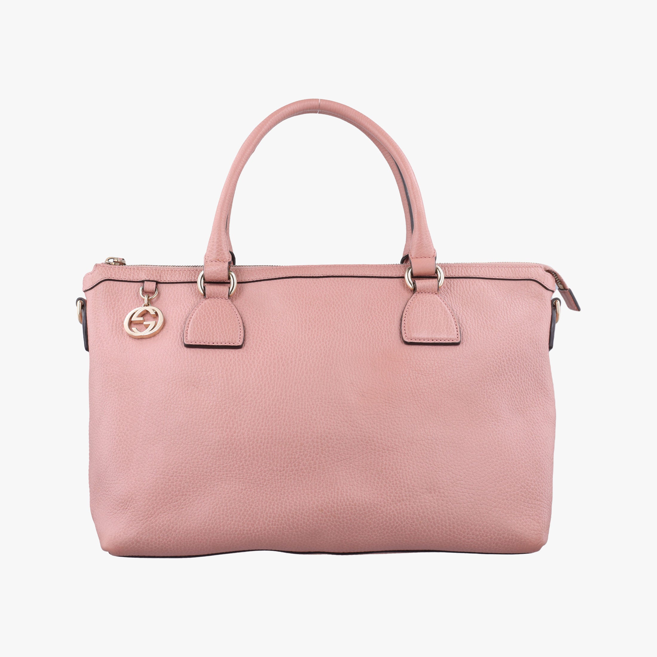 Pre-owned Gucci interlocking G Charmy Pink Leather 449650 handbag | stylenewstar