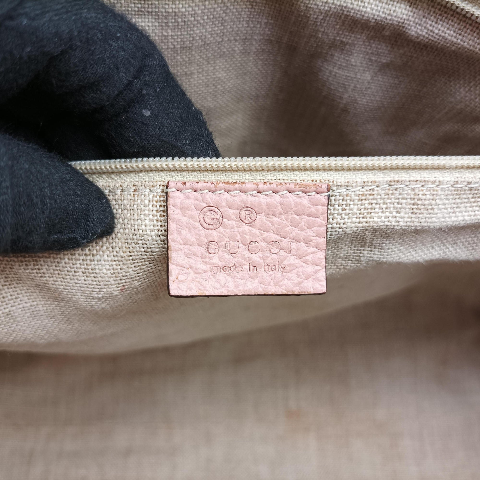 Pre-owned Gucci interlocking G Charmy Pink Leather 449650 handbag | stylenewstar