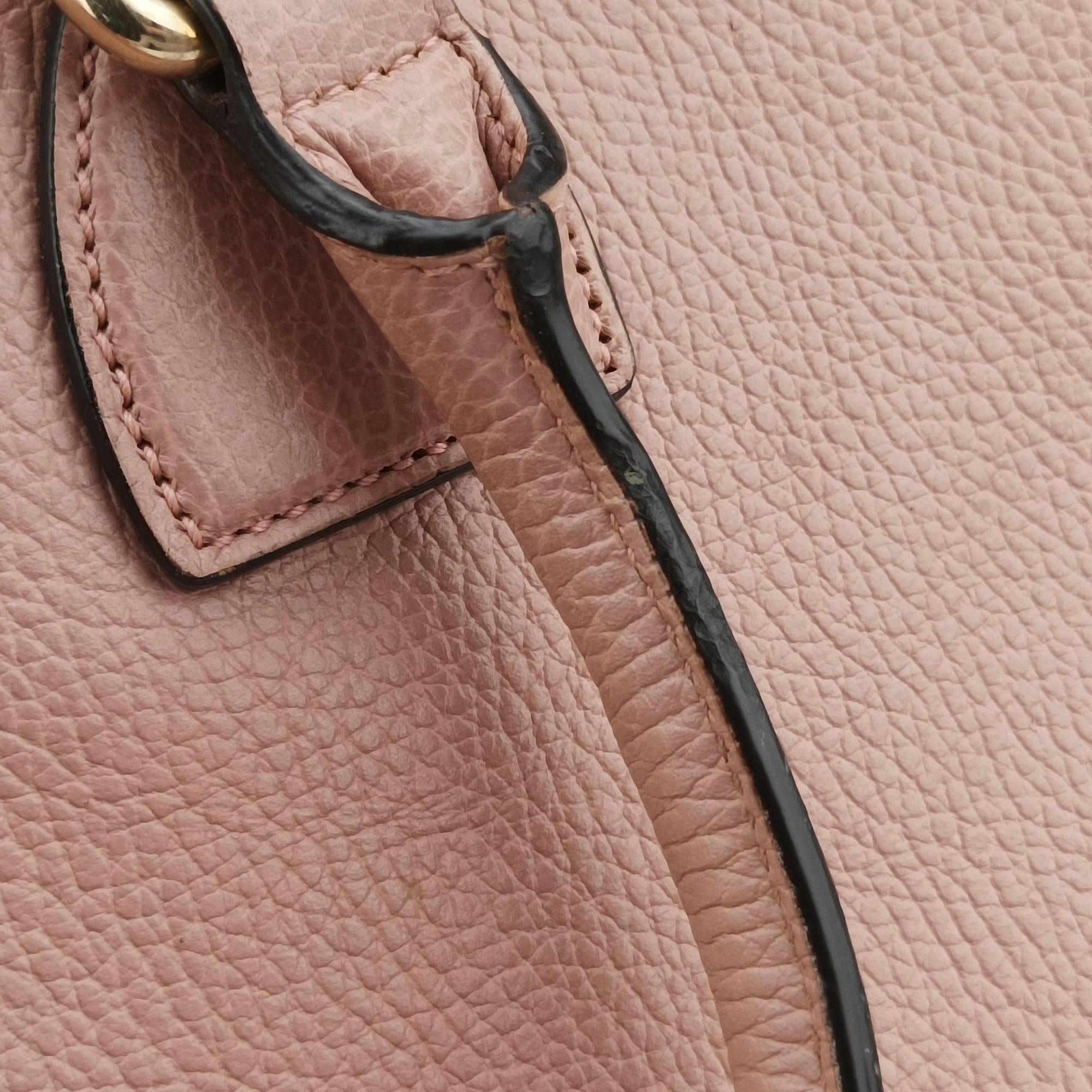 Pre-owned Gucci interlocking G Charmy Pink Leather 449650 handbag | stylenewstar