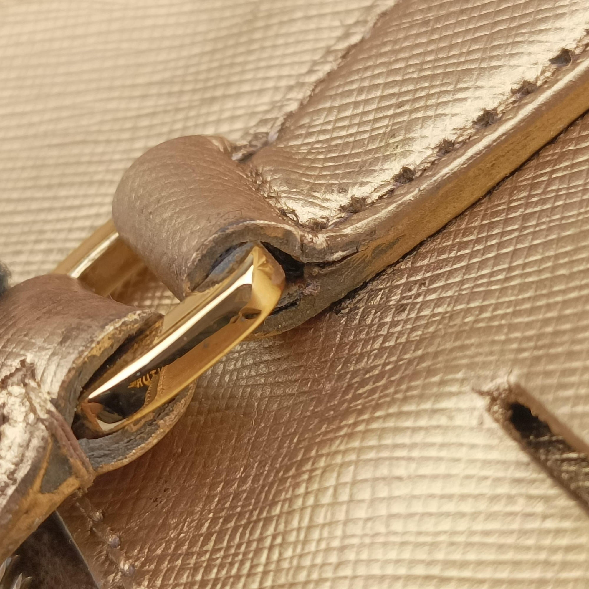 Pre-owned Prada Galleria Golden SAFFIANO Leather BN2274 shoulderbag | stylenewstar