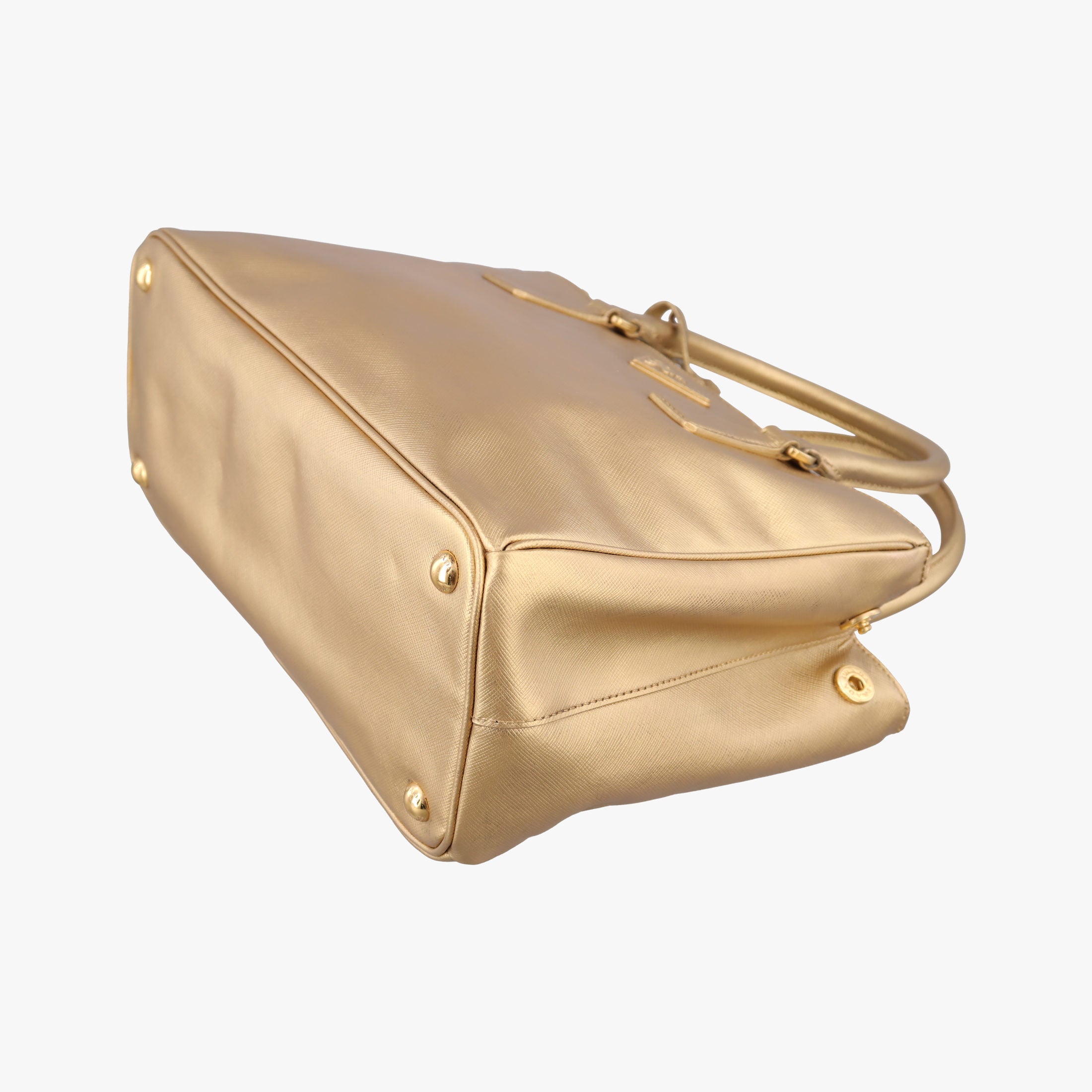 Pre-owned Prada Galleria Golden SAFFIANO Leather BN2274 shoulderbag | stylenewstar