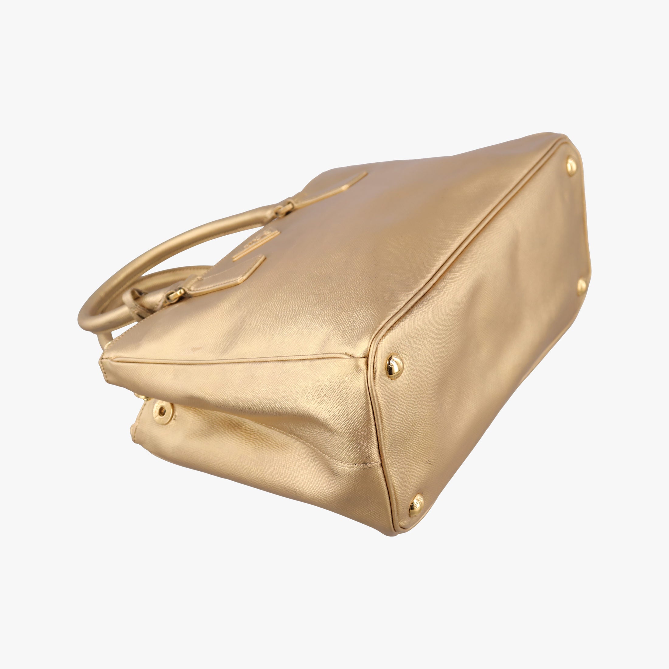Pre-owned Prada Galleria Golden SAFFIANO Leather BN2274 shoulderbag | stylenewstar