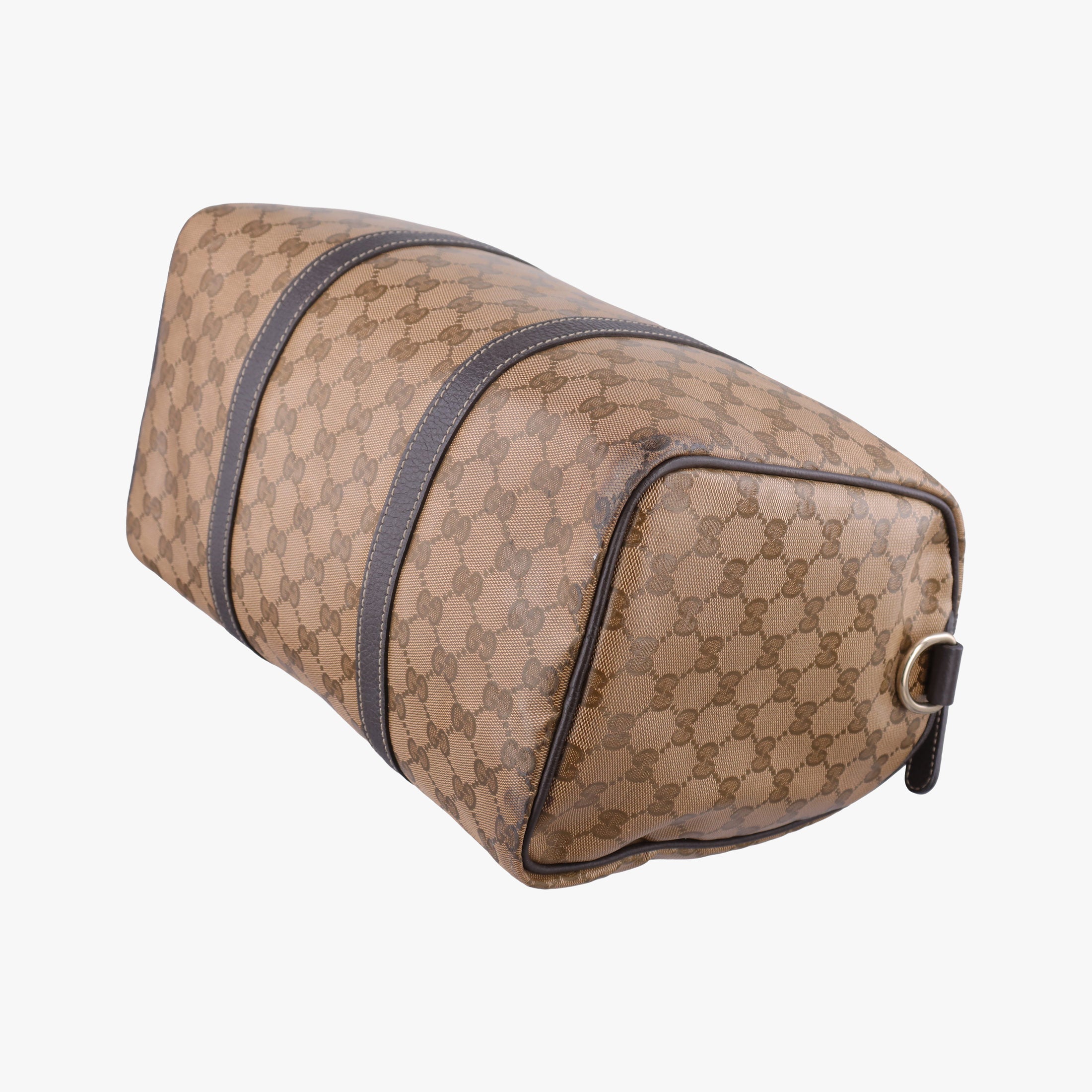 Pre-owned Gucci GG Crystal Joy Brown PVC coated canvas 296021 handbag | stylenewstar
