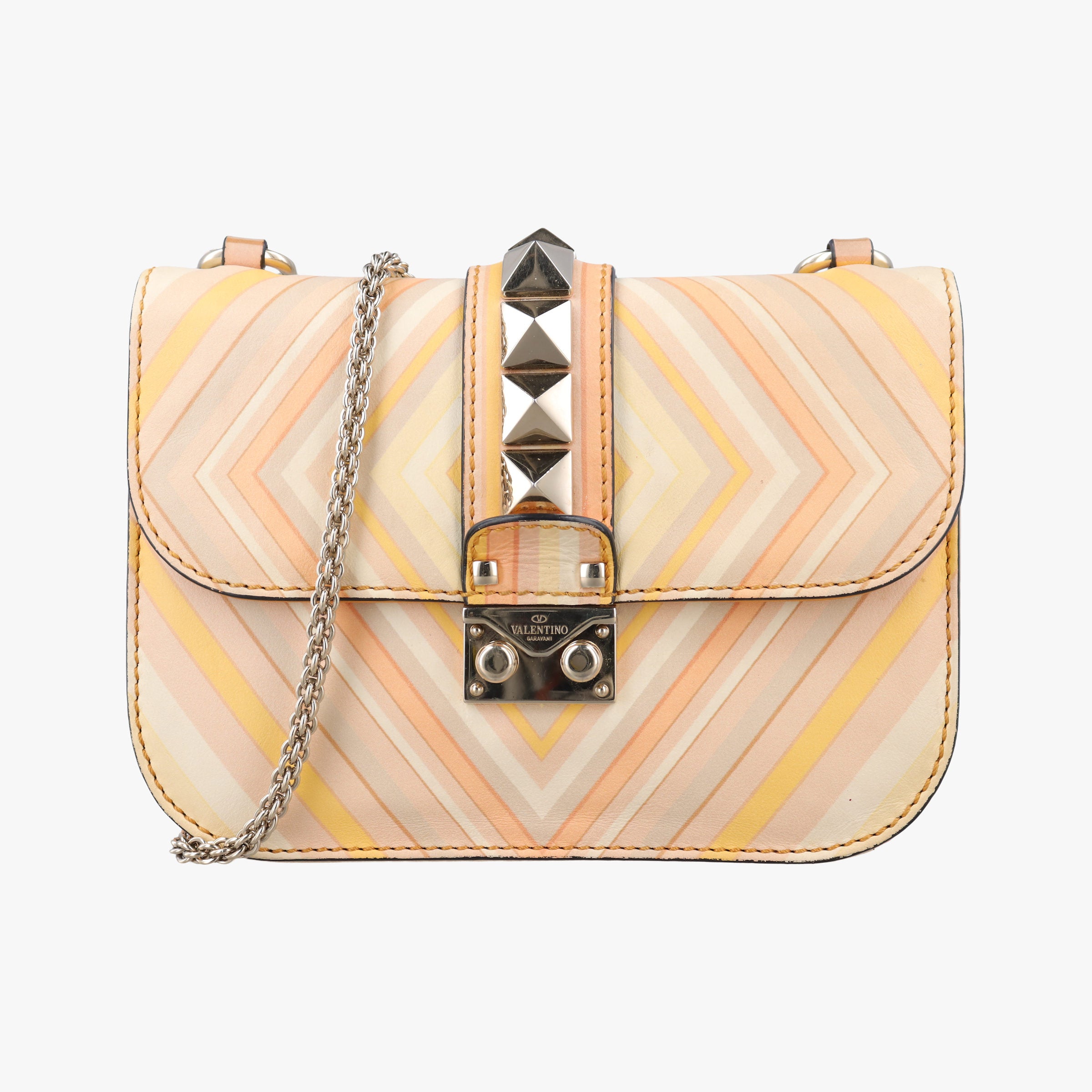 Vintage Valentino Rockstud　Glam Lock Multicolour Leather  shoulderbag | stylenewstar