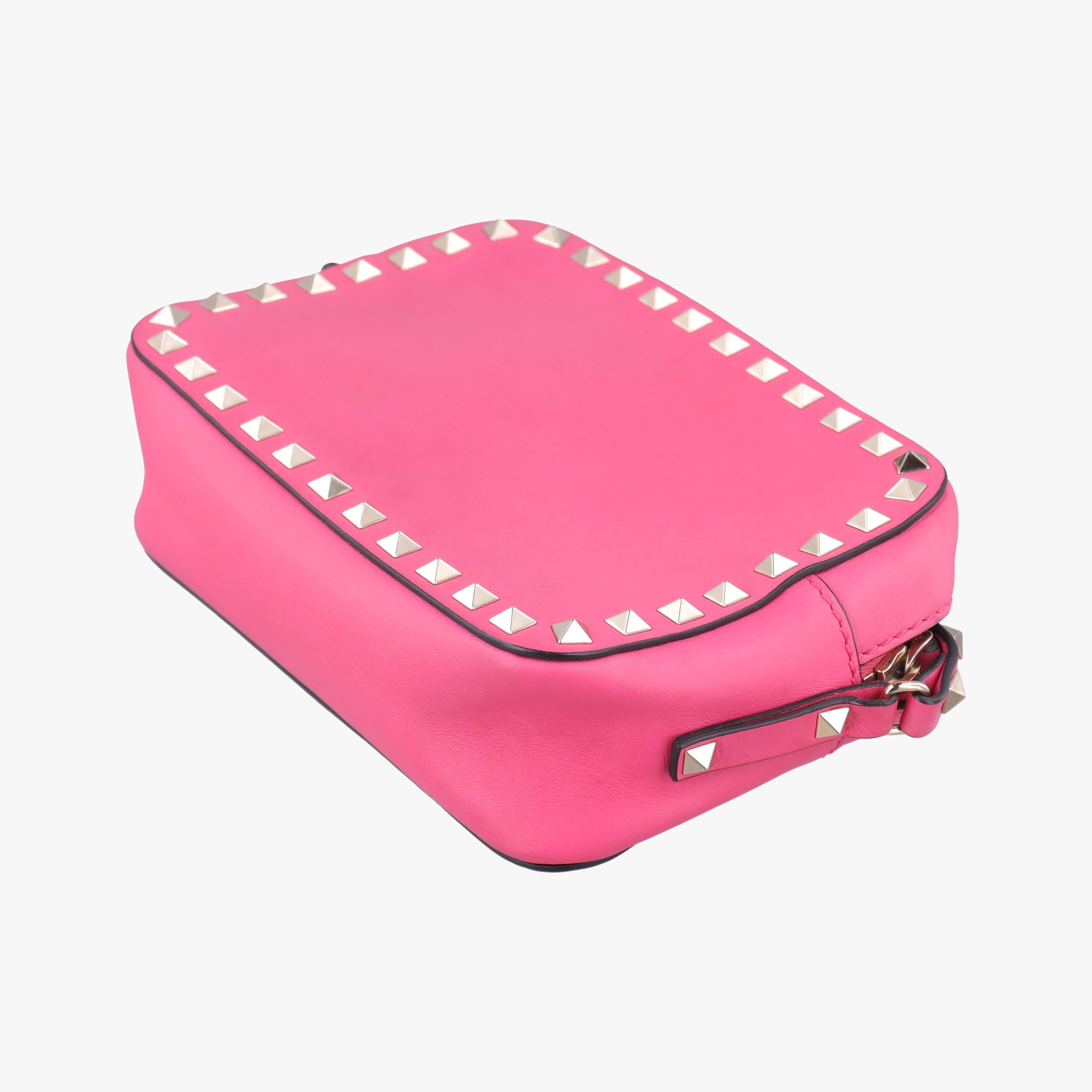 Pre-owned Valentino Rockstud Pink Leather  shoulderbag | stylenewstar