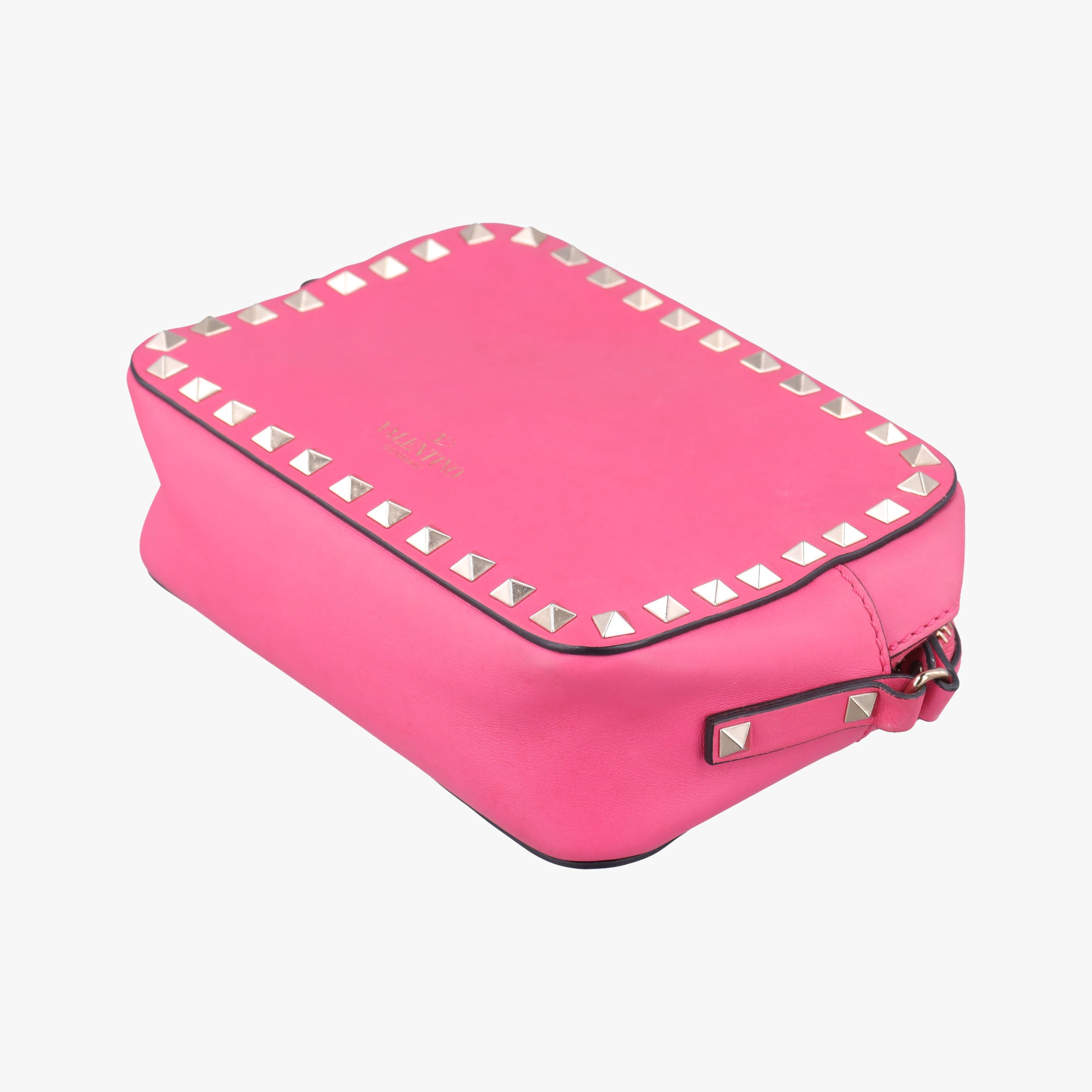 Pre-owned Valentino Rockstud Pink Leather  shoulderbag | stylenewstar