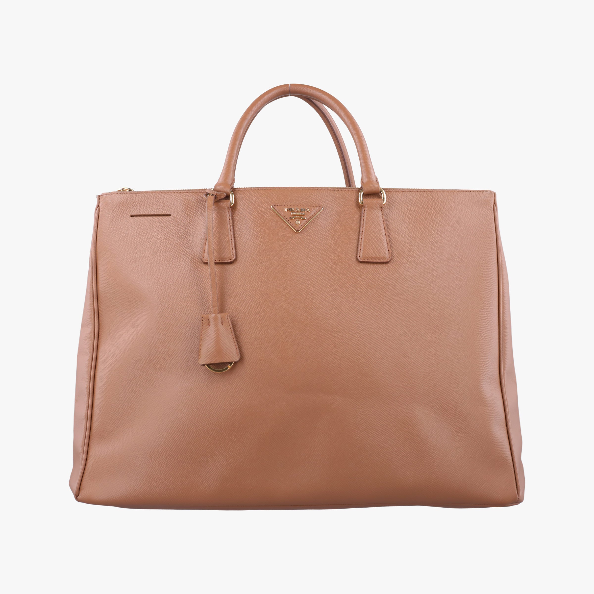 Pre-owned Prada Galleria Camel SAFFIANO Leather BN2274 handbag | stylenewstar
