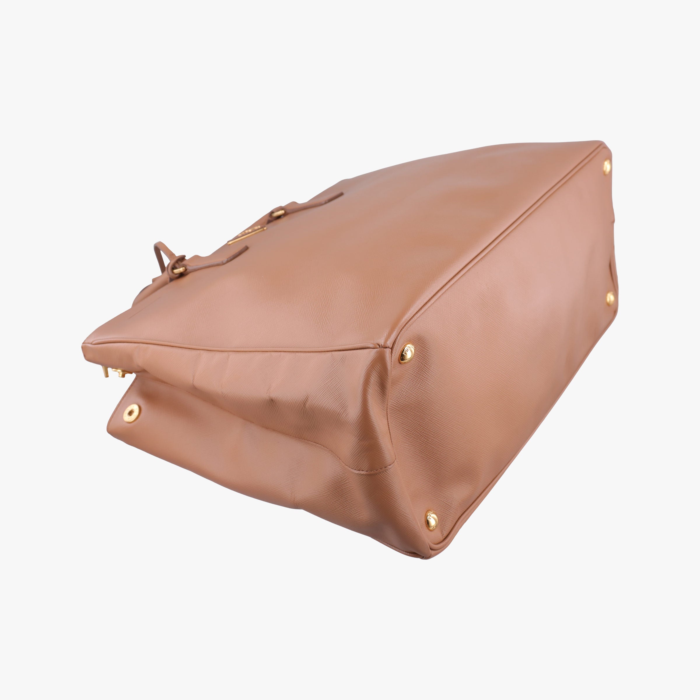 Pre-owned Prada Galleria Camel SAFFIANO Leather BN2274 handbag | stylenewstar