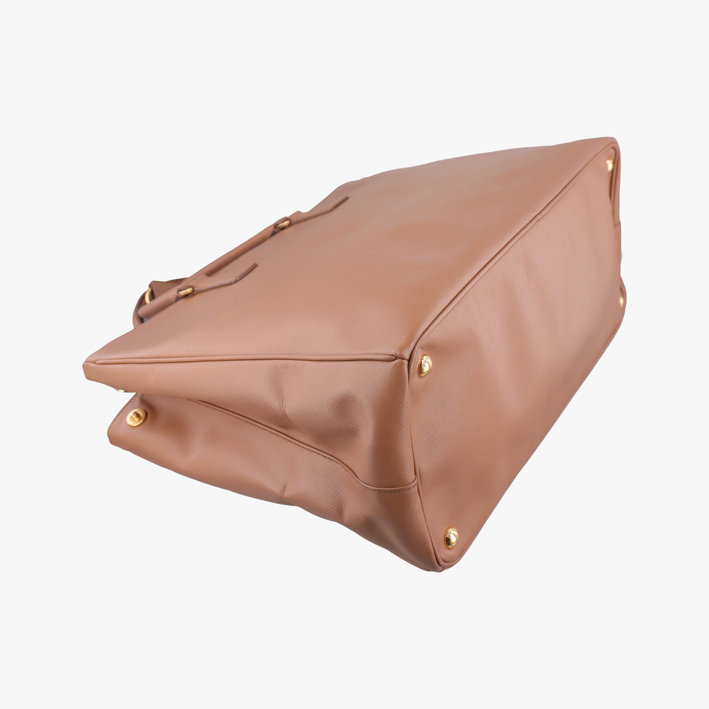 Pre-owned Prada Galleria Camel SAFFIANO Leather BN2274 handbag | stylenewstar