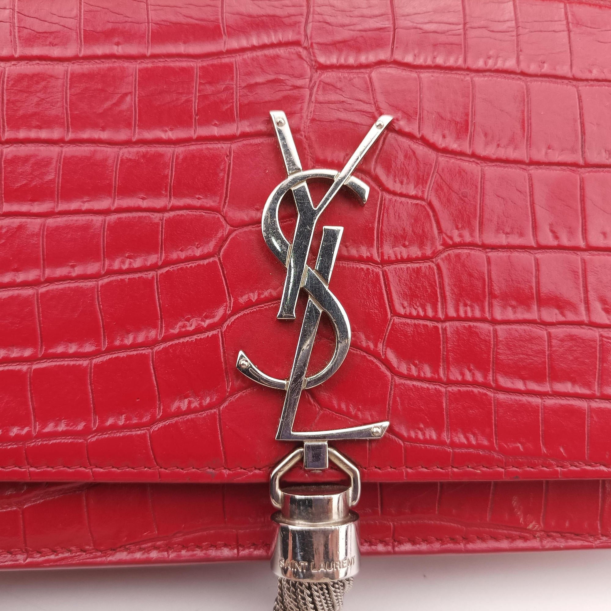Vintage Yves Saint Laurent KATE Red Leather 452159 shoulderbag | stylenewstar