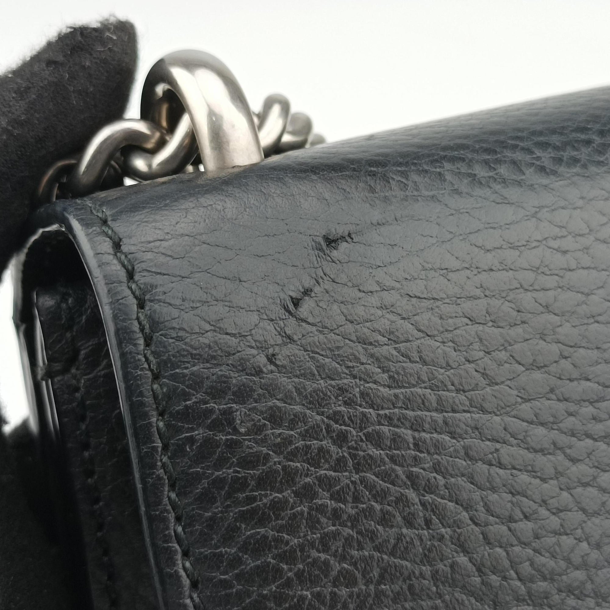 Pre-owned Gucci Dionysus Black Leather 421970 shoulderbag | stylenewstar