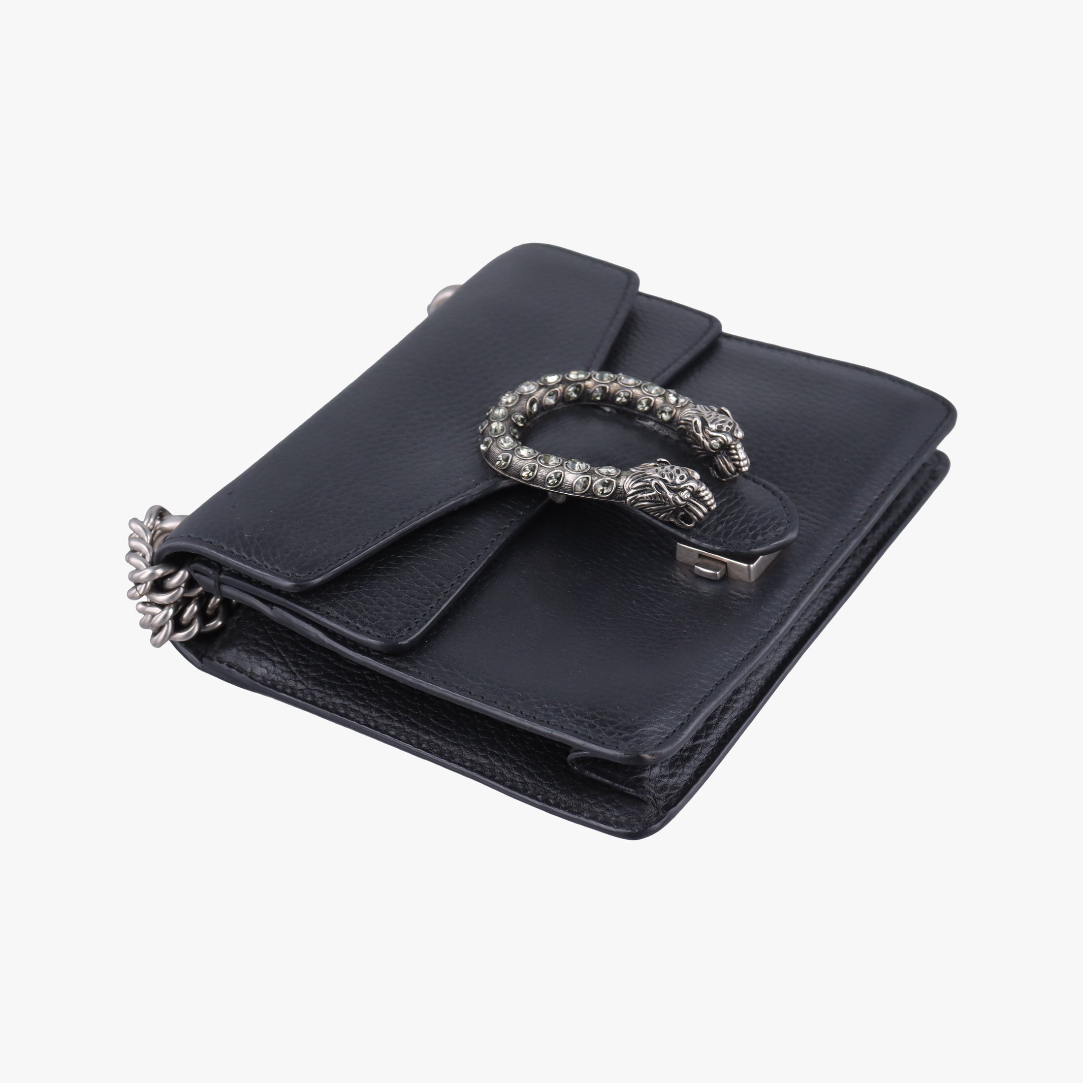 Pre-owned Gucci Dionysus Black Leather 421970 shoulderbag | stylenewstar