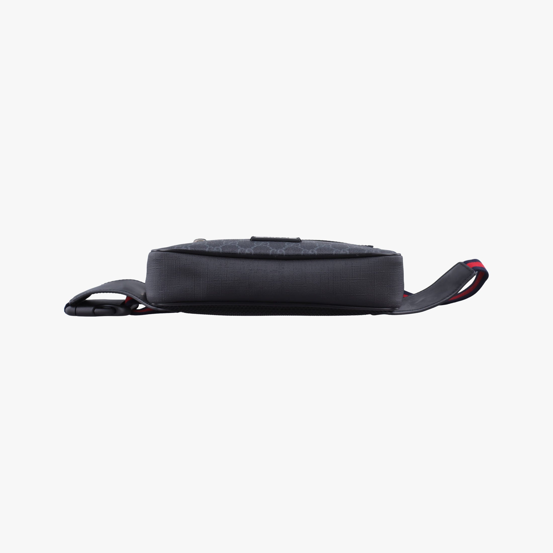 Vintage Gucci Night Courrier badge embellished Navy x Black PVC coated canvas 474293 bum bag/waist bag | stylenewstar