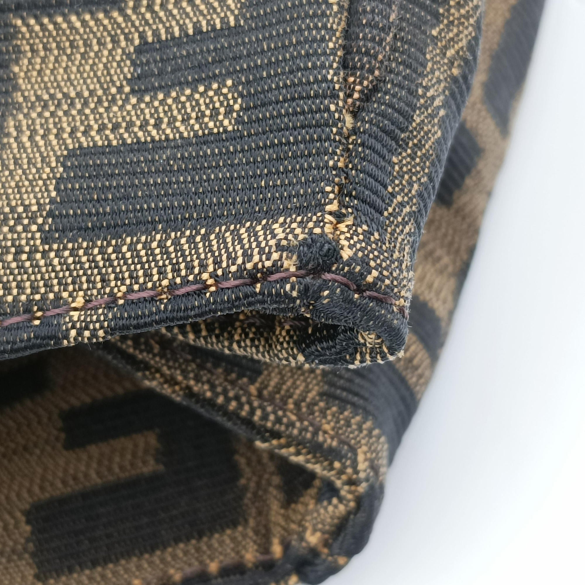 Pre-owned Fendi Mia Brown canvas 8BR616 handbag | stylenewstar