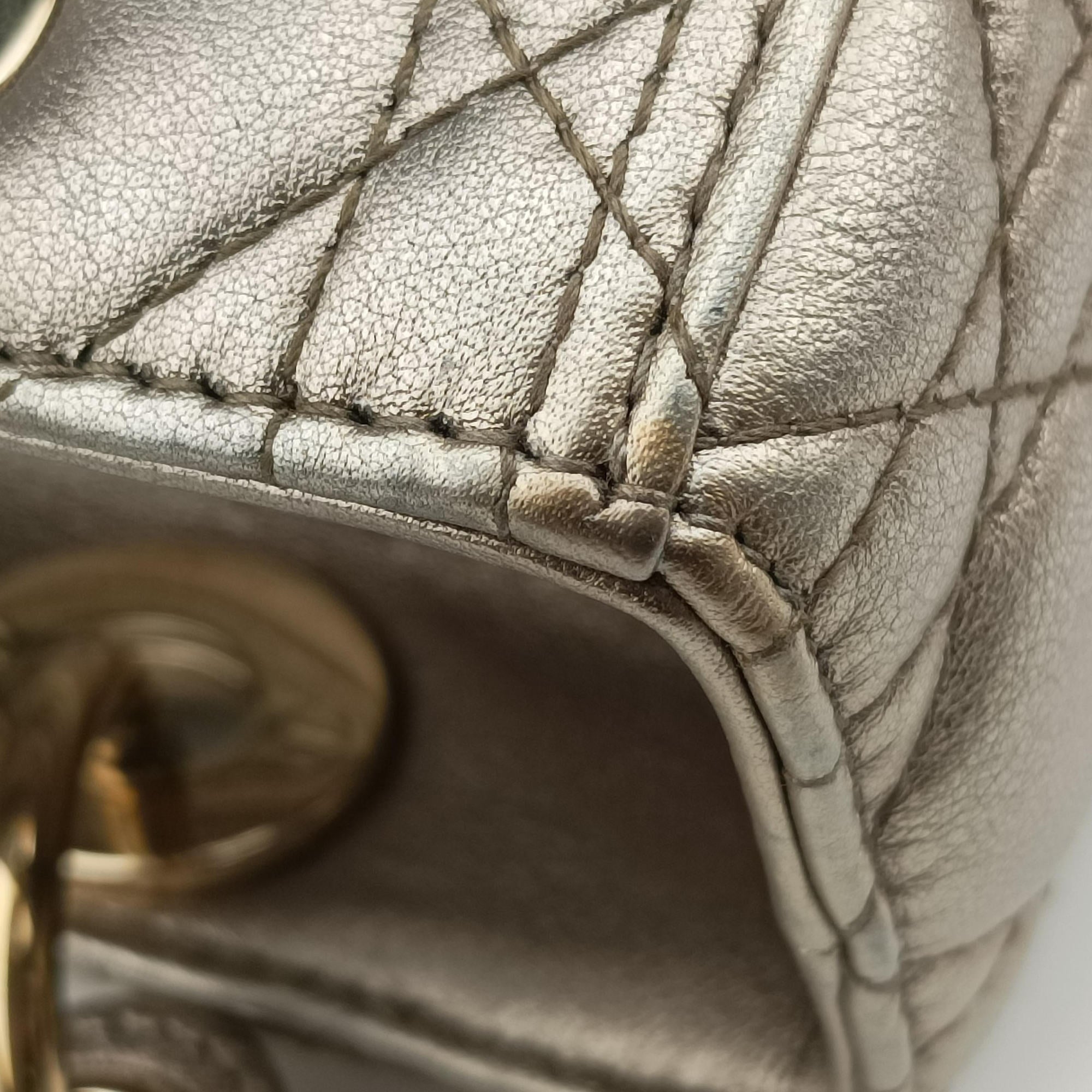 Secondhand Christian Dior Lady Dior Gold lambskin  shoulderbag | stylenewstar