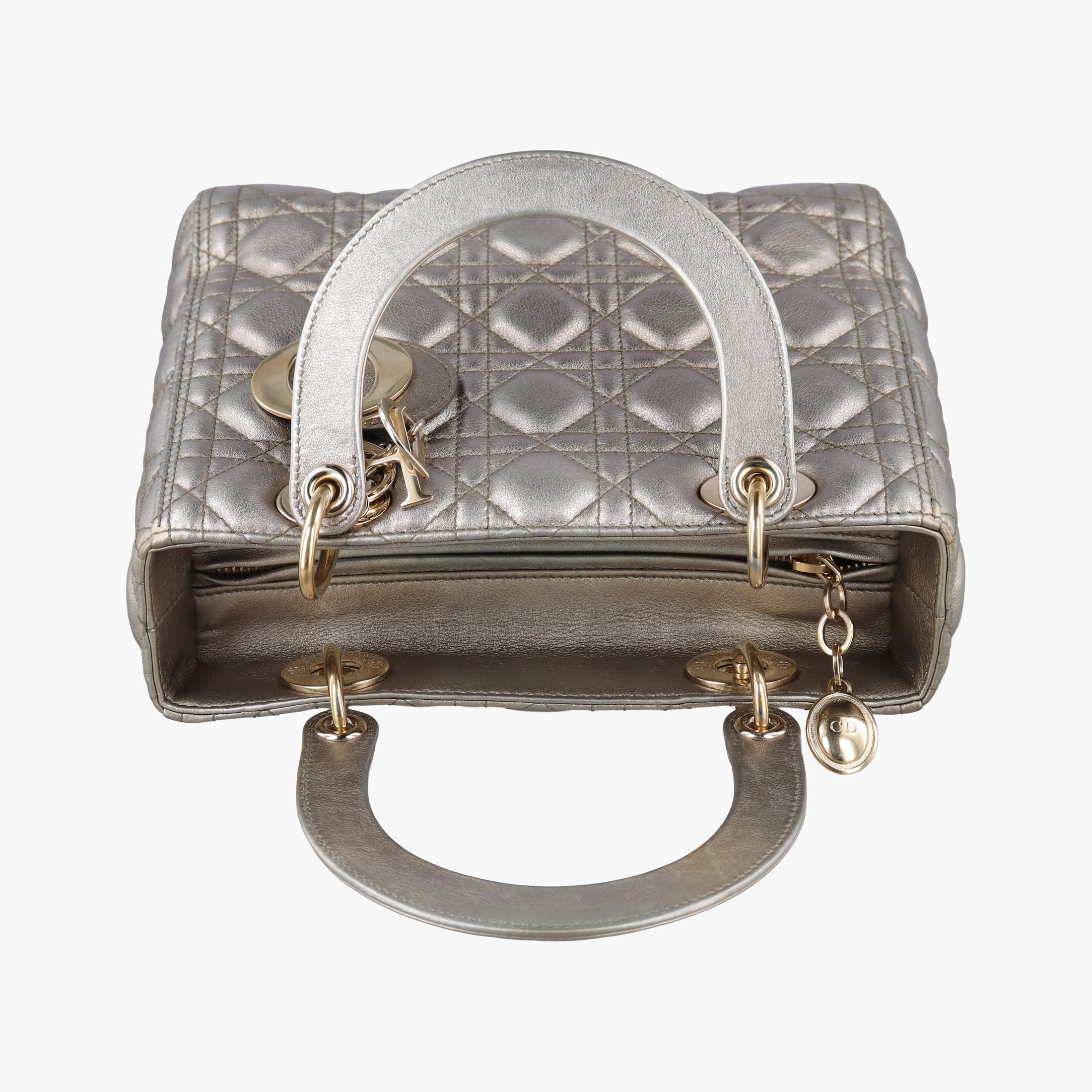 Secondhand Christian Dior Lady Dior Gold lambskin  shoulderbag | stylenewstar