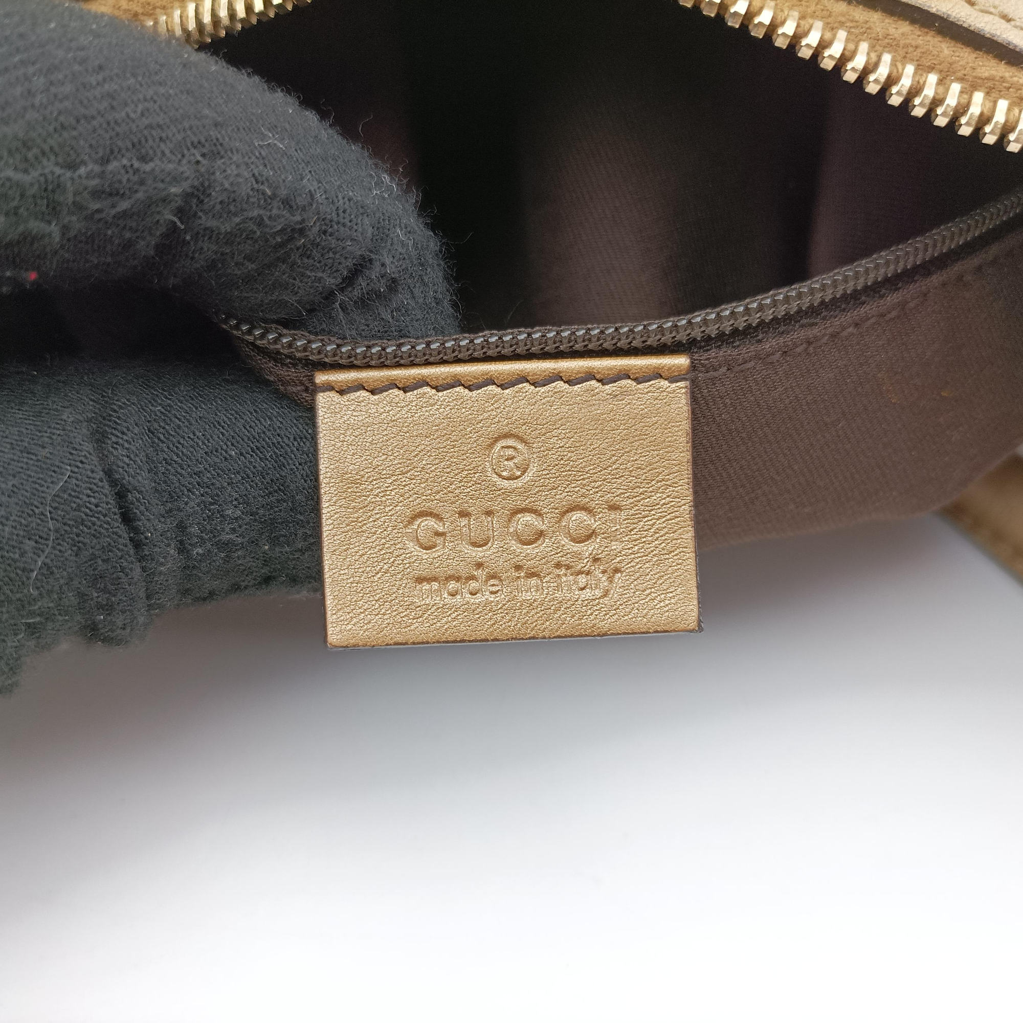 Pre-owned Gucci Abbey D-ring Hobo Brown PVC coated canvas×Leather 189833 handbag | stylenewstar