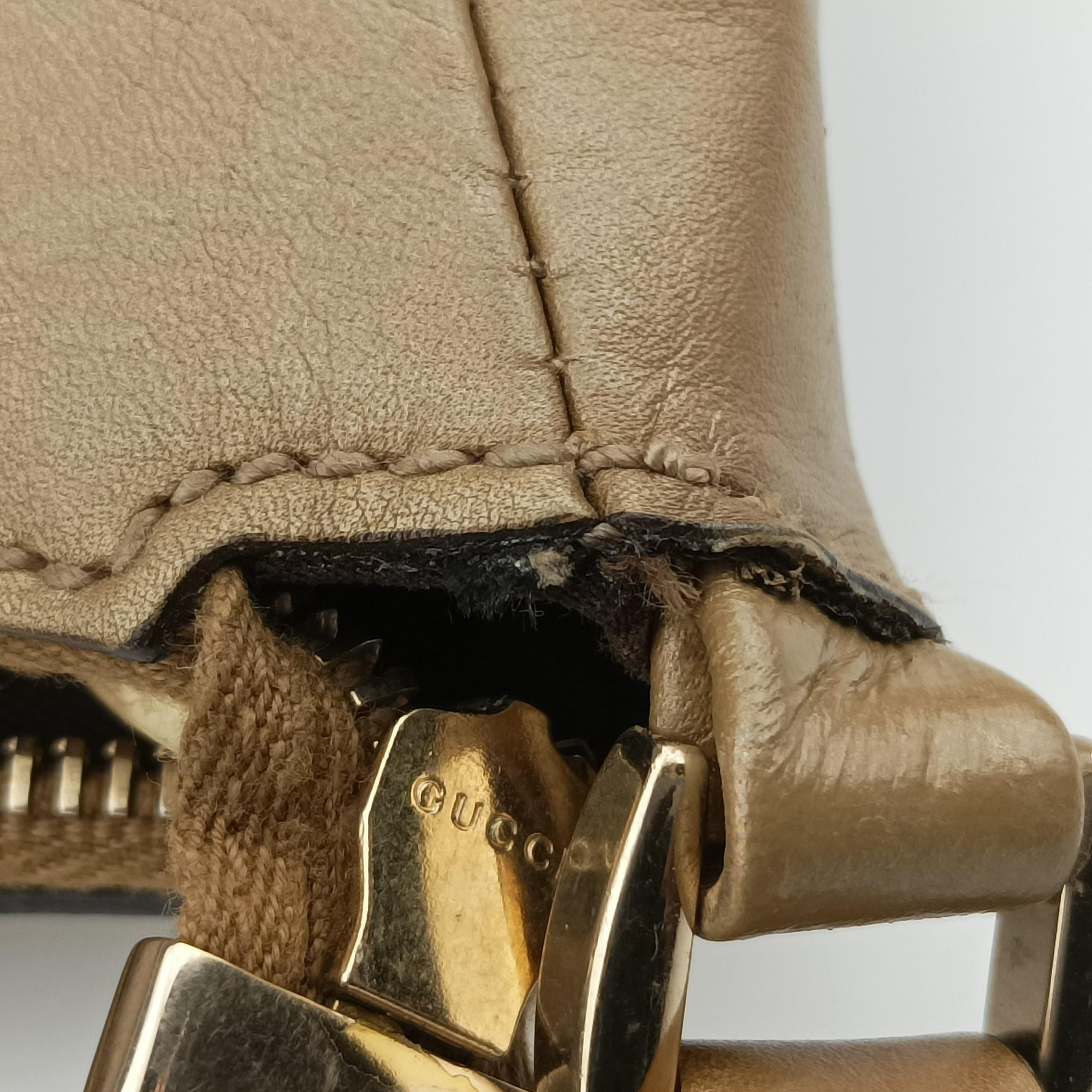 Pre-owned Gucci Abbey D-ring Hobo Brown PVC coated canvas×Leather 189833 handbag | stylenewstar