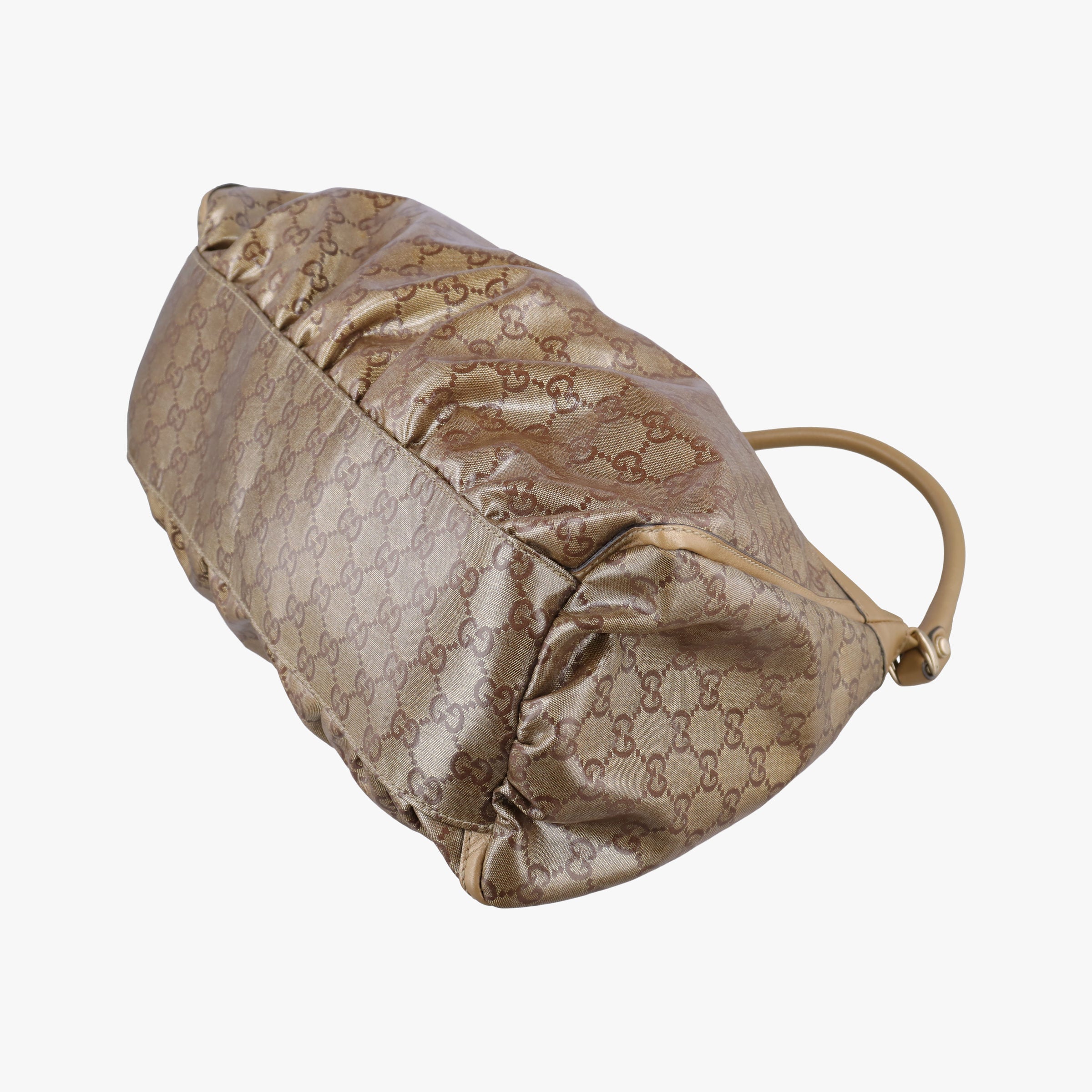 Pre-owned Gucci Abbey D-ring Hobo Brown PVC coated canvas×Leather 189833 handbag | stylenewstar