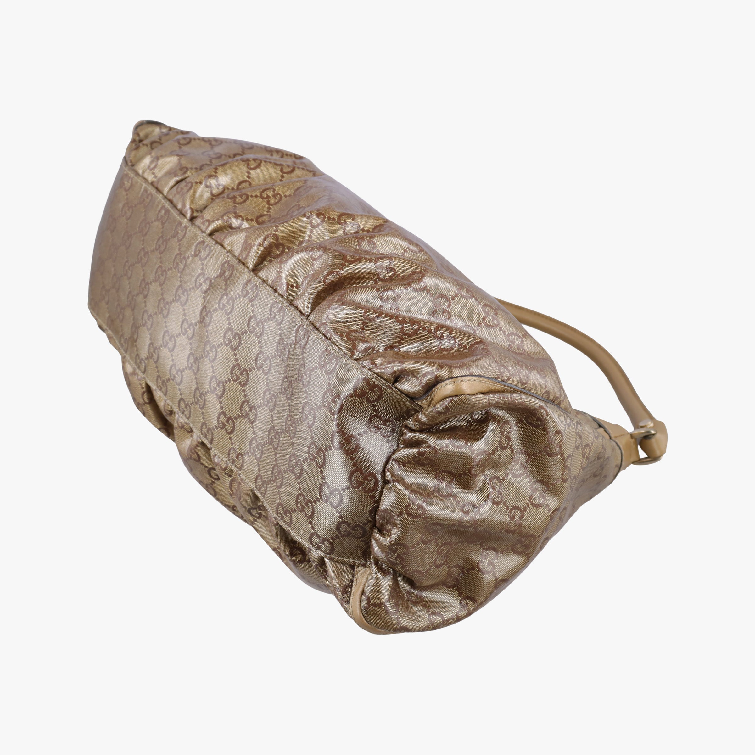 Pre-owned Gucci Abbey D-ring Hobo Brown PVC coated canvas×Leather 189833 handbag | stylenewstar