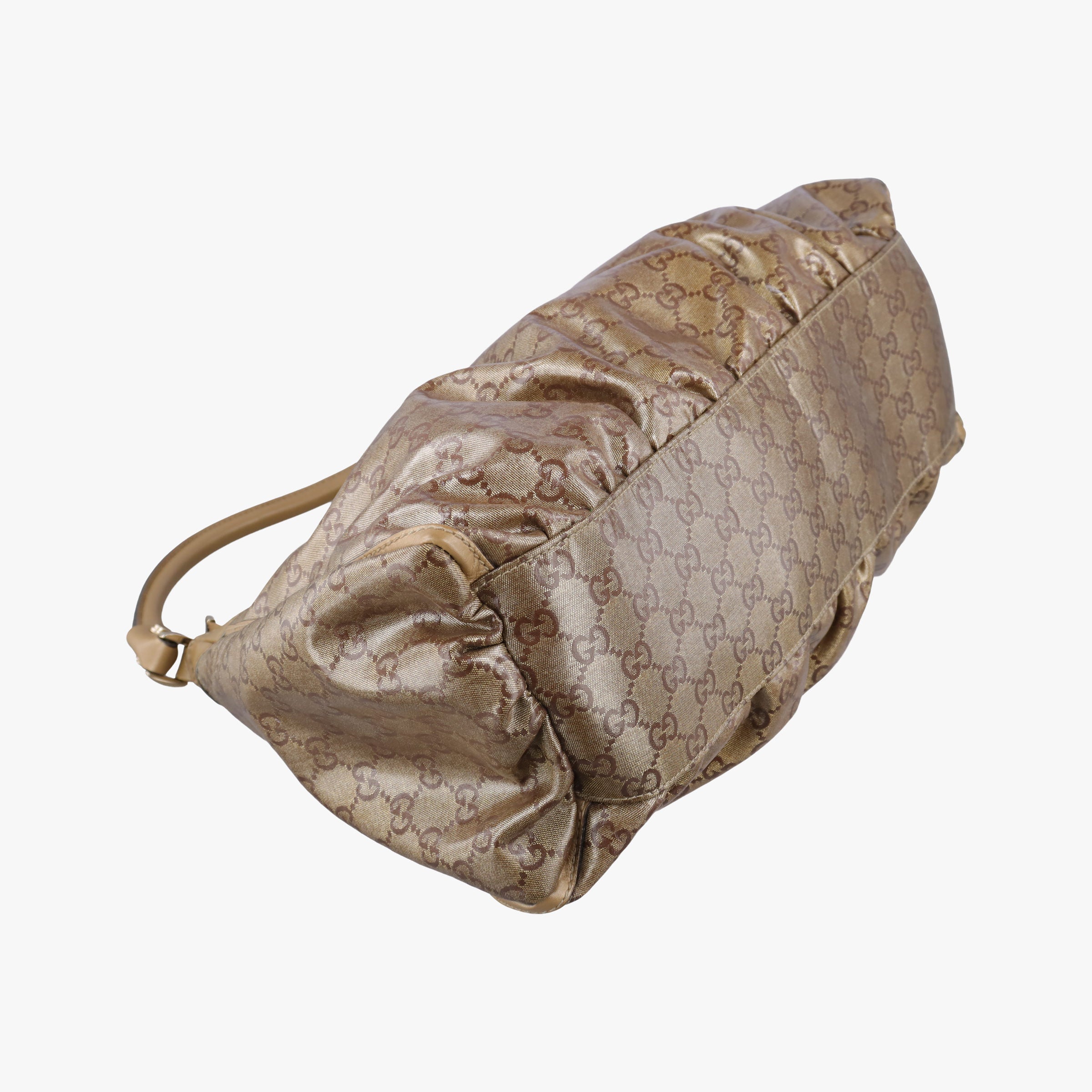 Pre-owned Gucci Abbey D-ring Hobo Brown PVC coated canvas×Leather 189833 handbag | stylenewstar