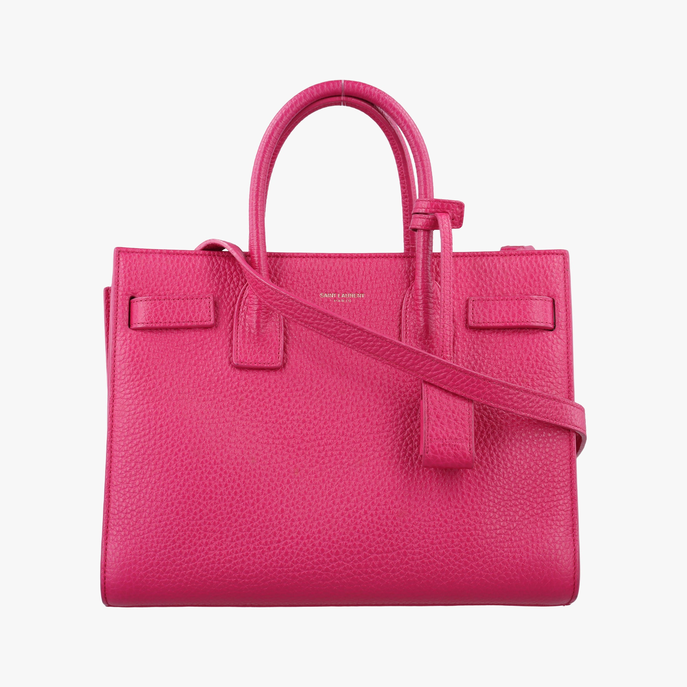 Pre-owned Yves Saint Laurent SAC DE JOUR Rose Leather 377183 shoulderbag | stylenewstar
