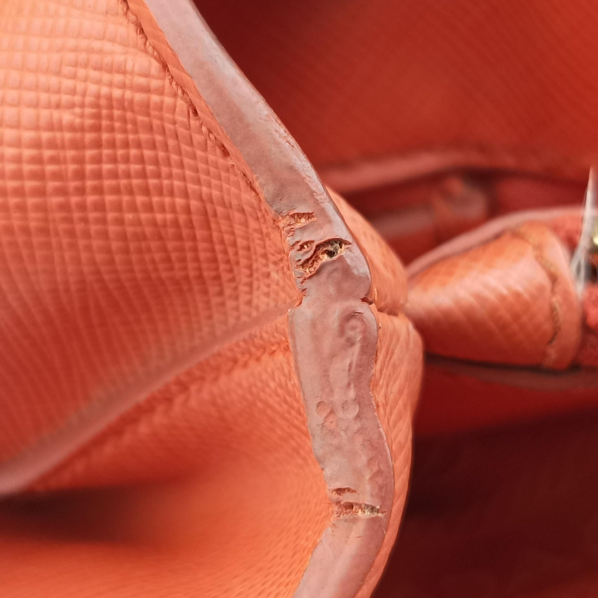 Pre-owned Prada Galleria Orange SAFFIANO Leather BN1844 shoulderbag | stylenewstar