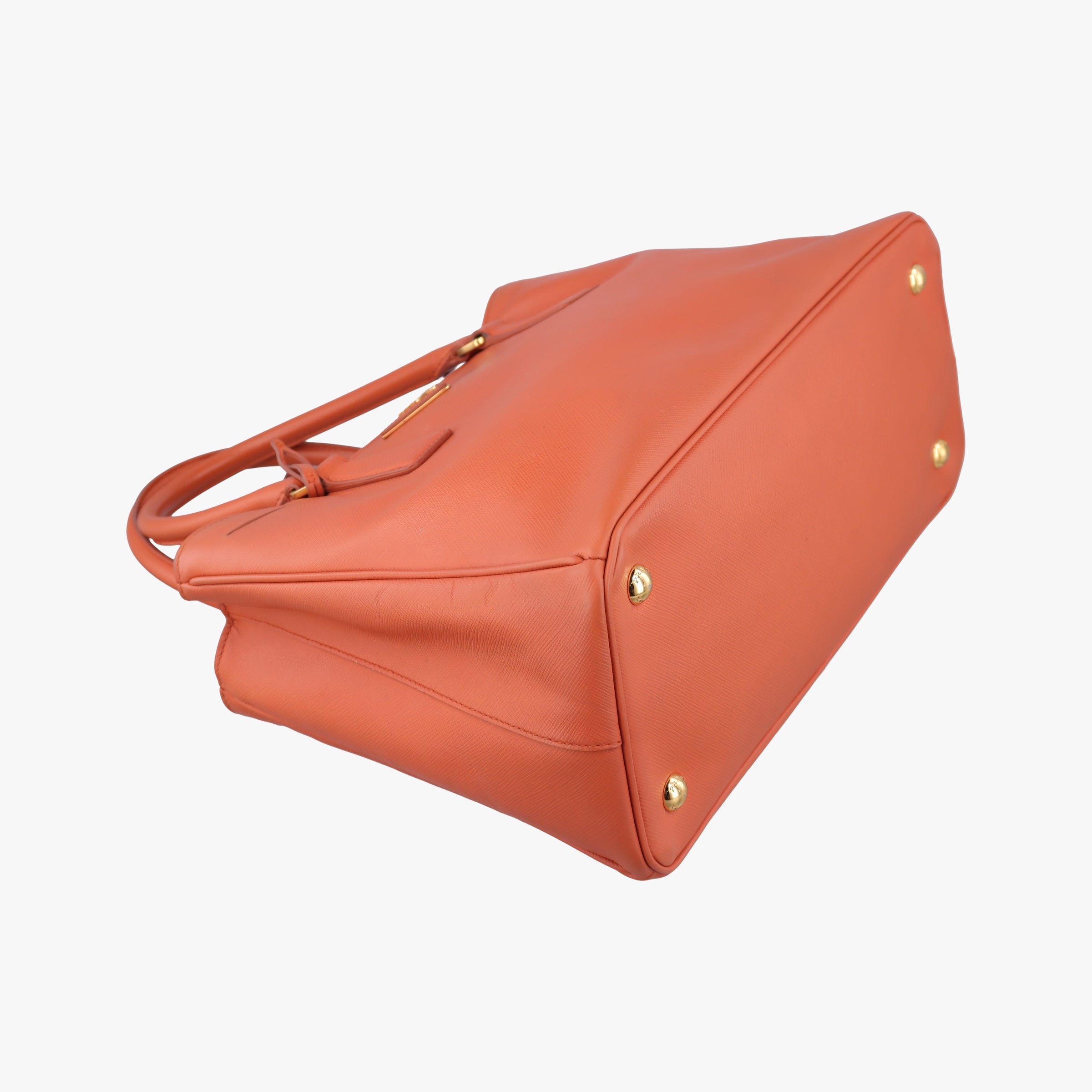 Pre-owned Prada Galleria Orange SAFFIANO Leather BN1844 shoulderbag | stylenewstar