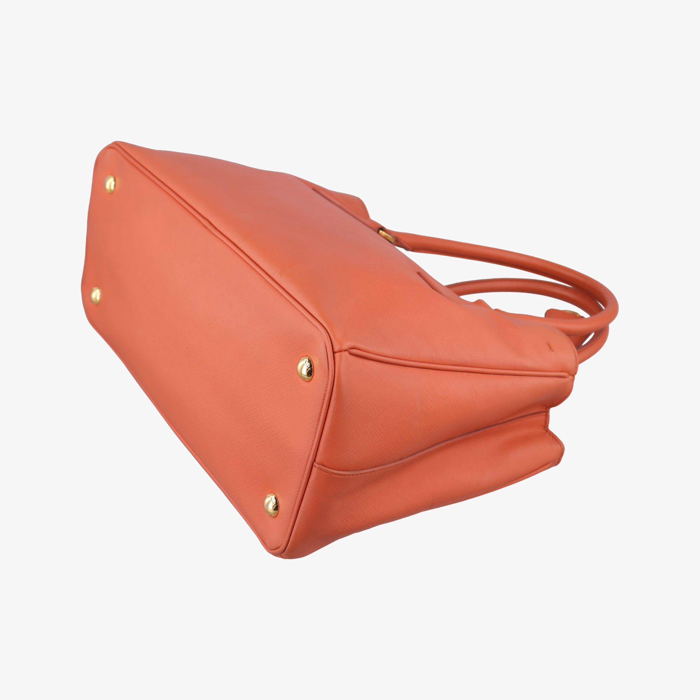 Pre-owned Prada Galleria Orange SAFFIANO Leather BN1844 shoulderbag | stylenewstar